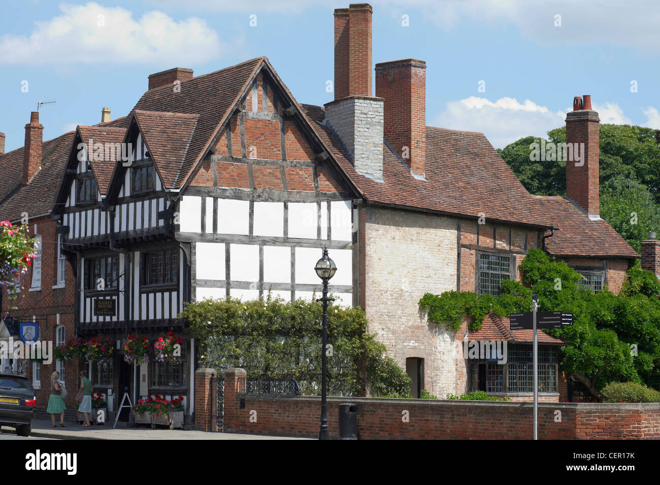 Nash's House next door to New Place. New Place was William Shakespeare's final retirement home but was raised to the ground by R Stock Photo