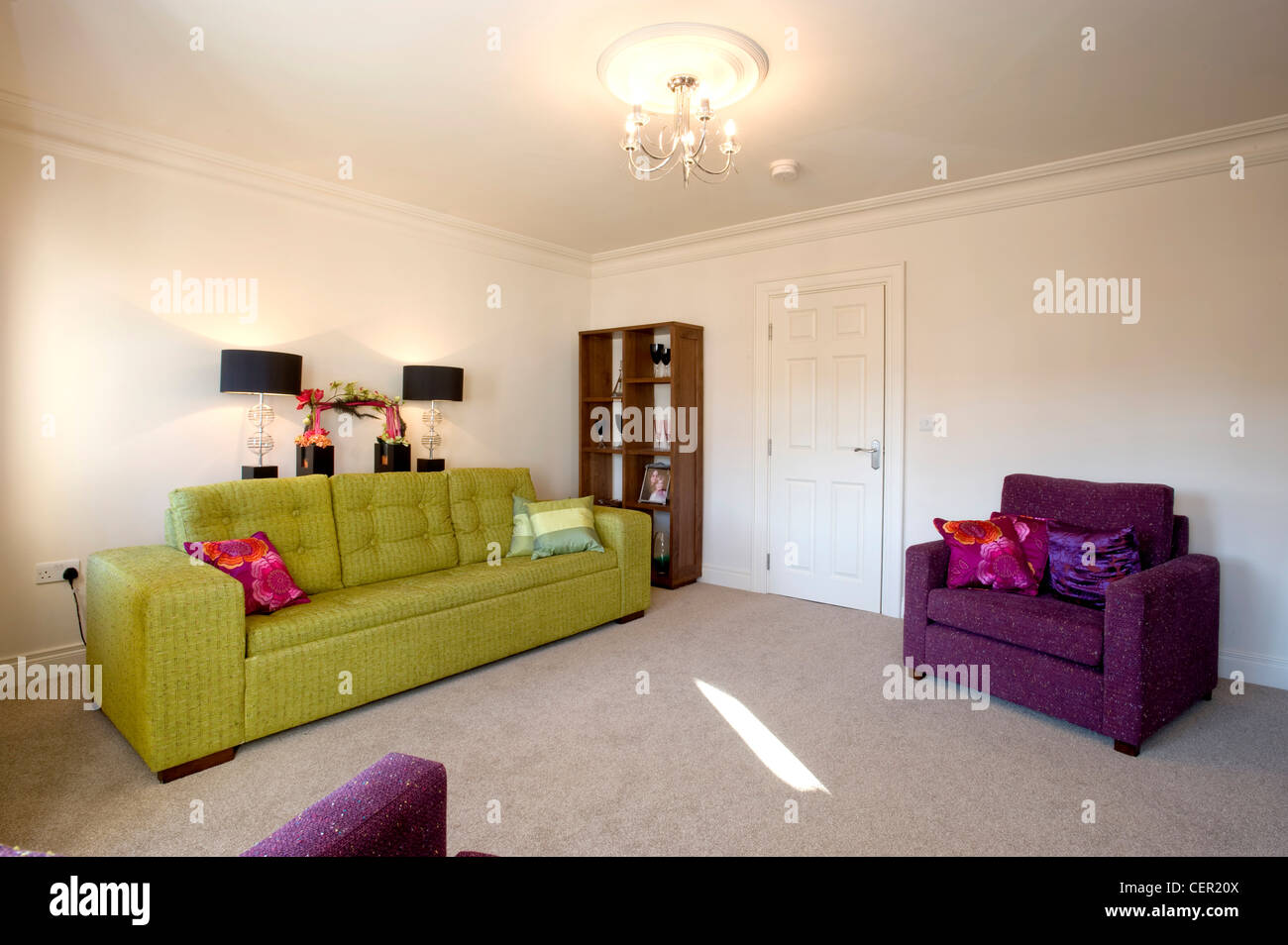 UK modern housing estate showroom Stock Photo