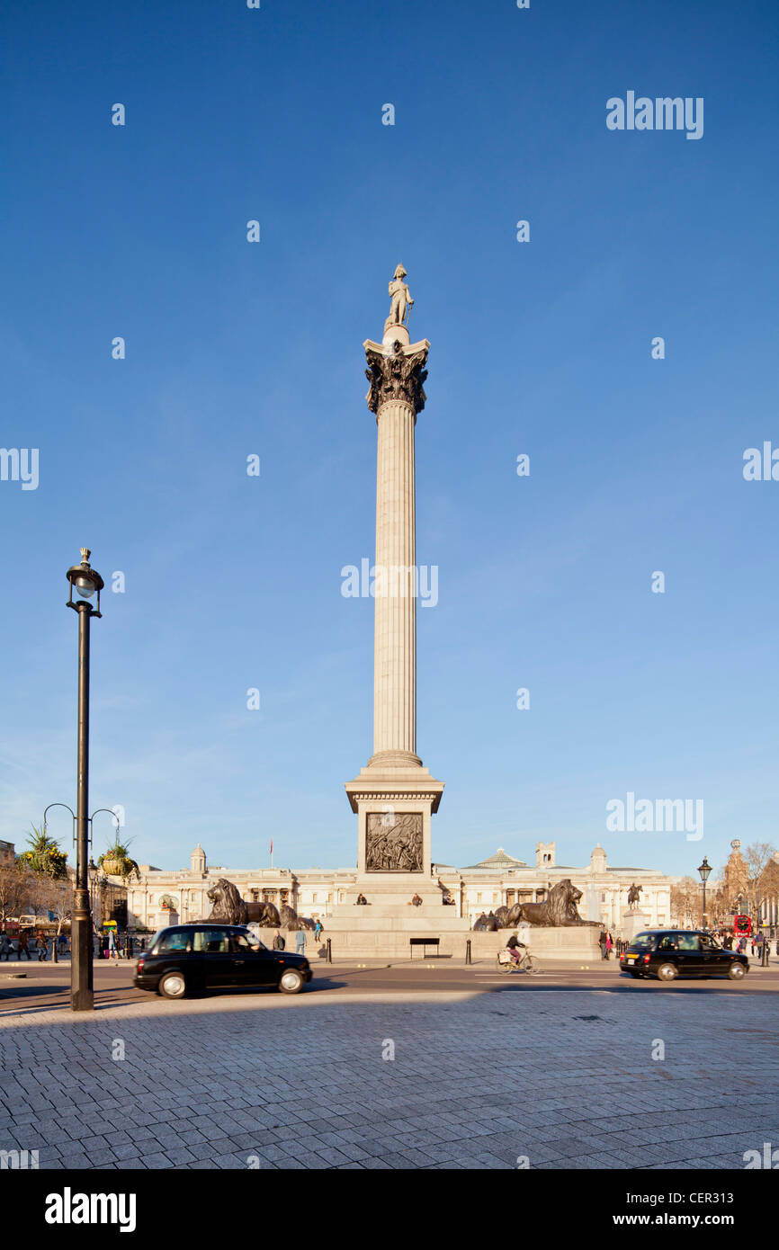 Nelson's Column, Trafalgar Square, London Stock Photo