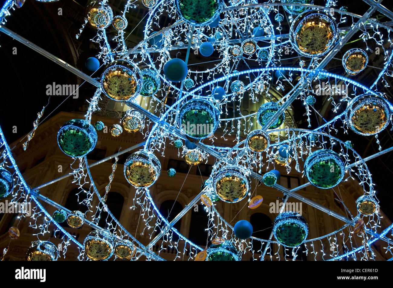 christmas decoration in naples, Italy Stock Photo