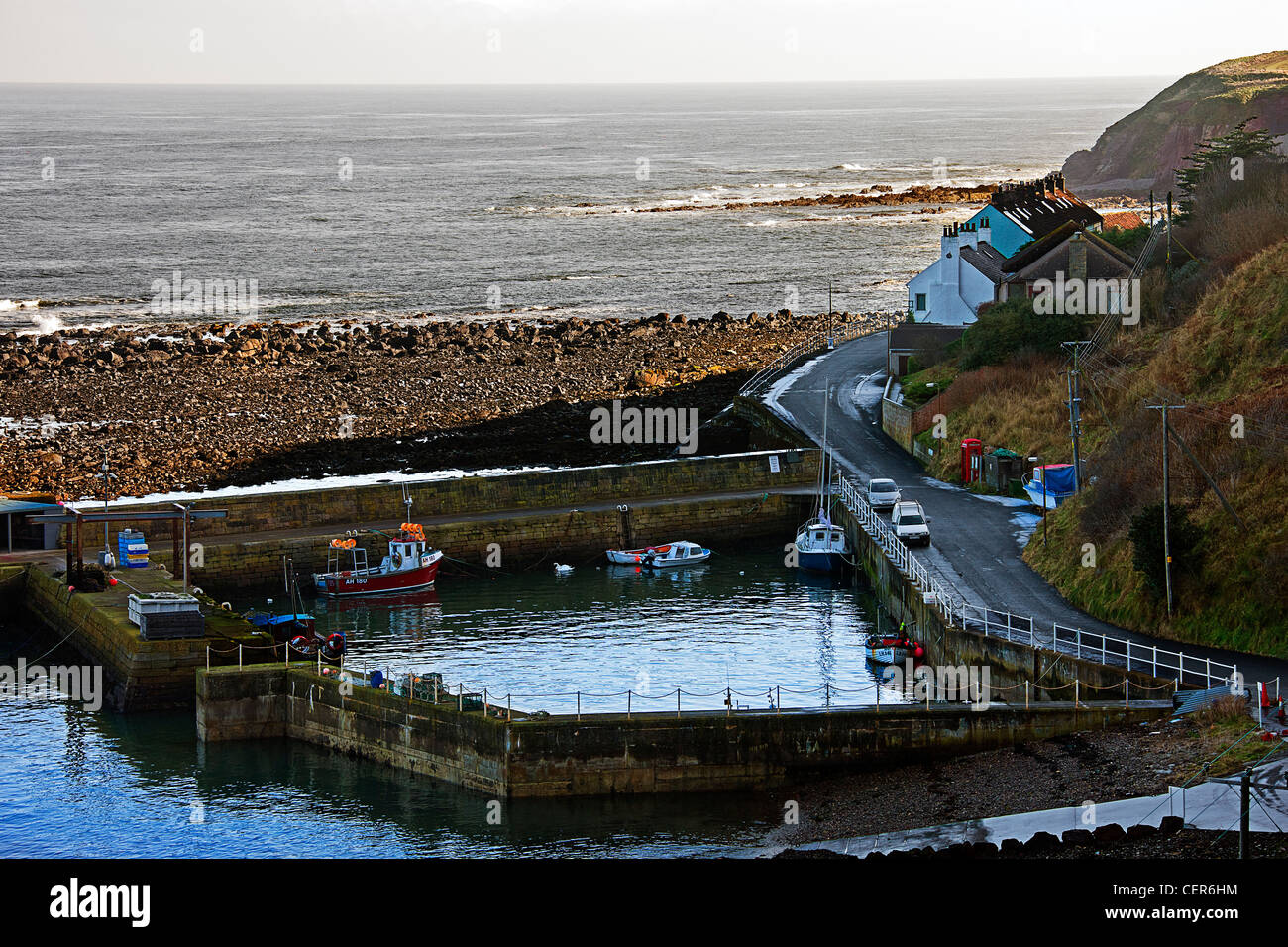Burnmouth harbour.Scotland Stock Photo