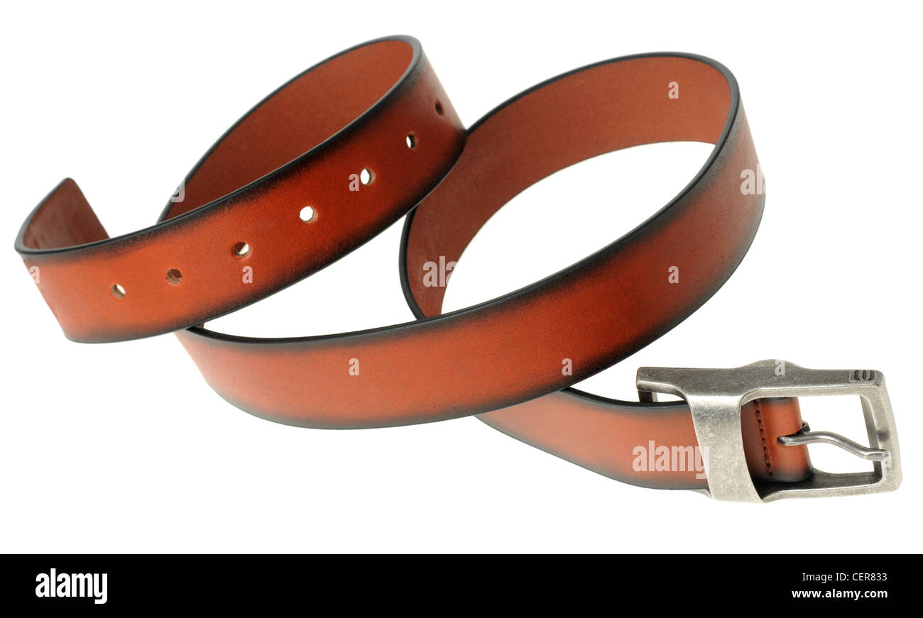 Belt, Belt, leather belt, belt on white background Stock Photo