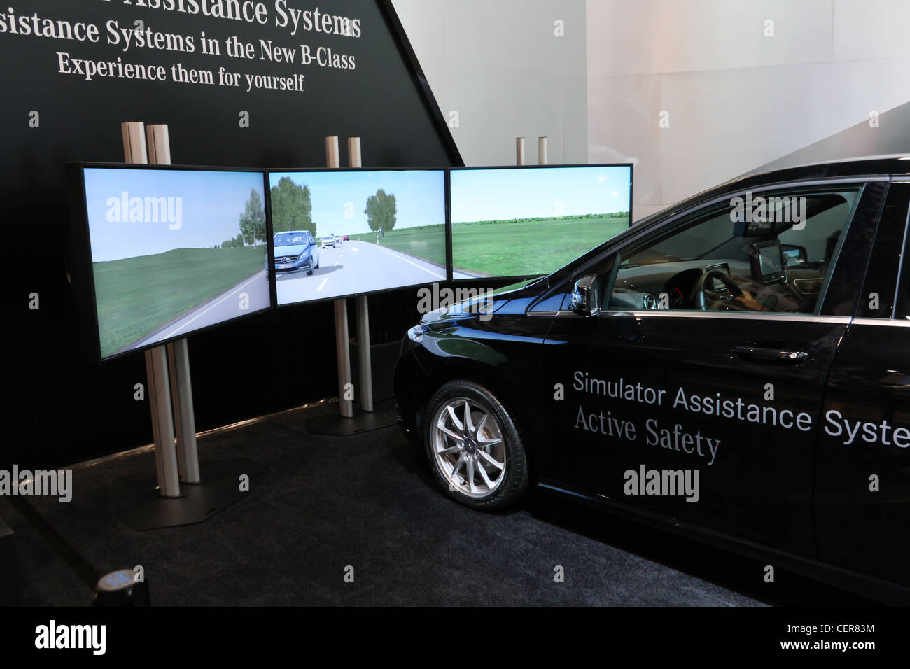 driving simulation car simulator Stock Photo