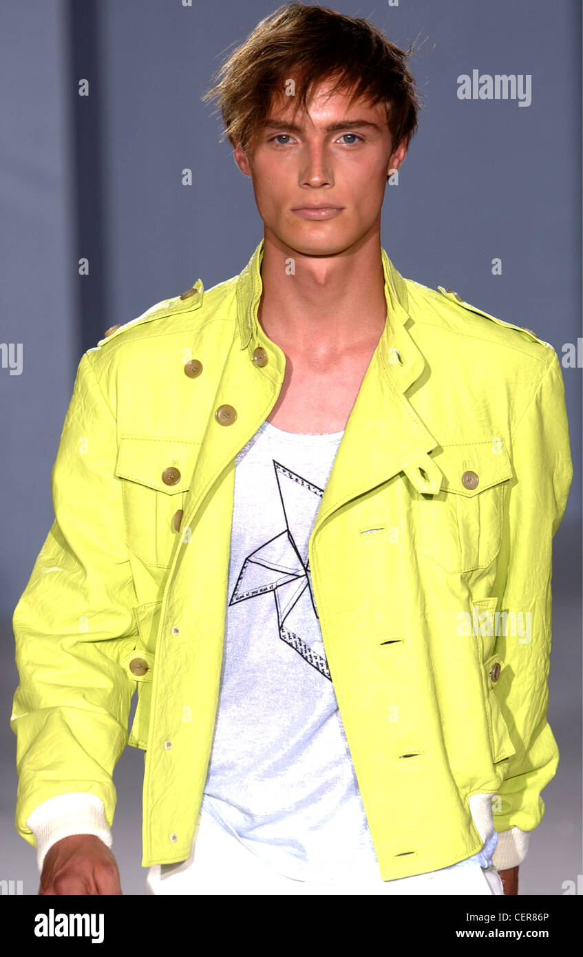 Dirk Schonberger Paris Menswear S S Male model wearing bright yellow ...