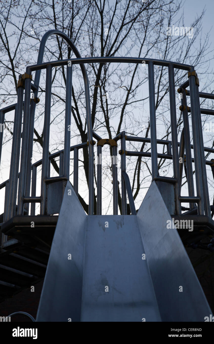 Metal Playground Climbing Frames Structure Stock Photo Alamy