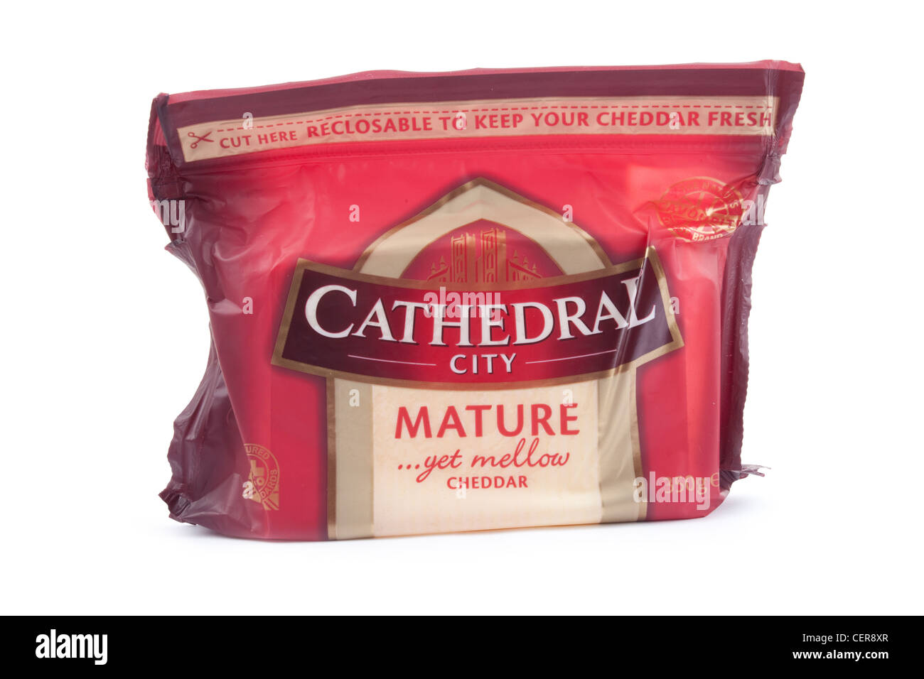 cathedral cheese isolated on white background Stock Photo