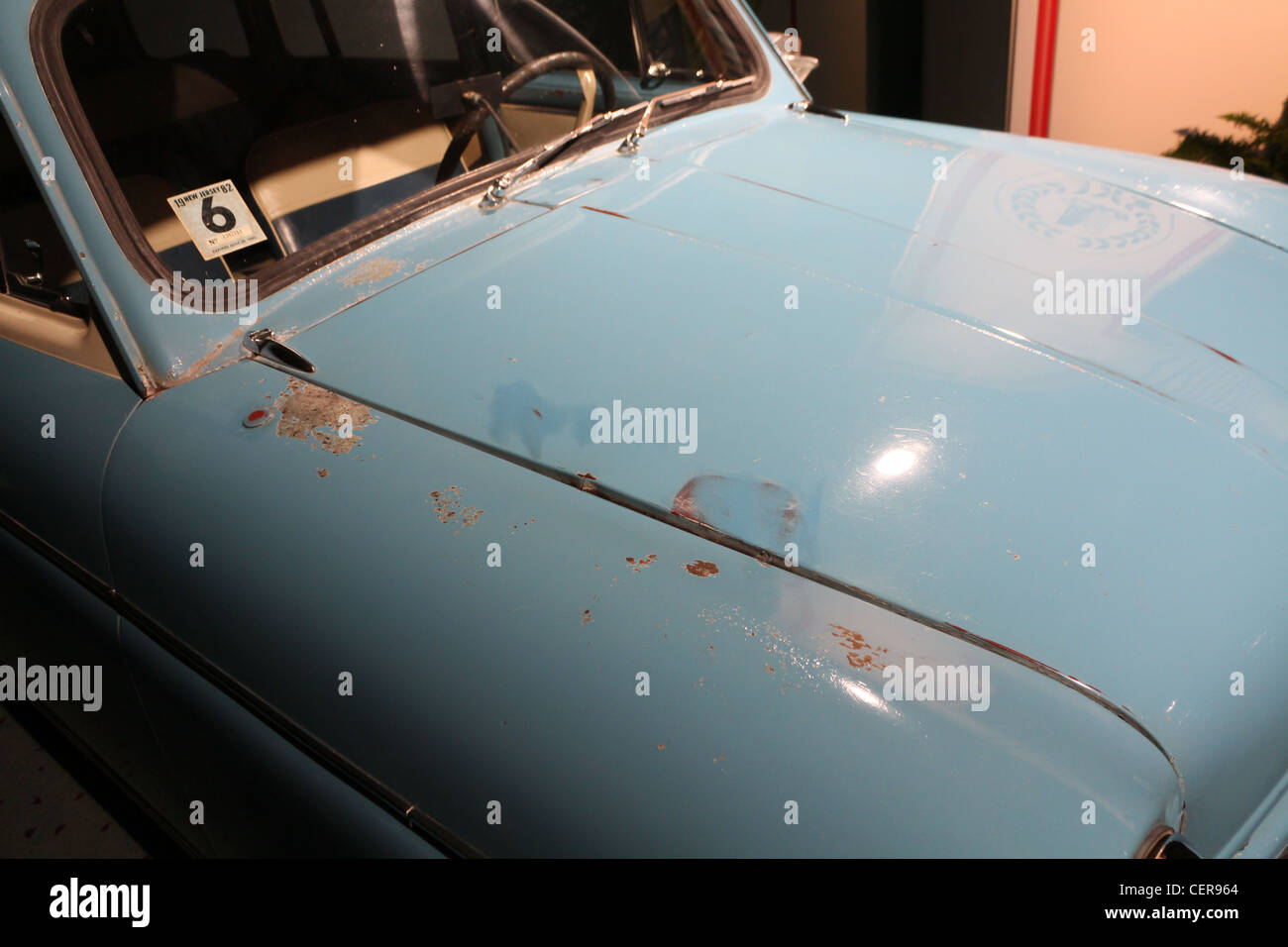 rust spot old car body panel Stock Photo