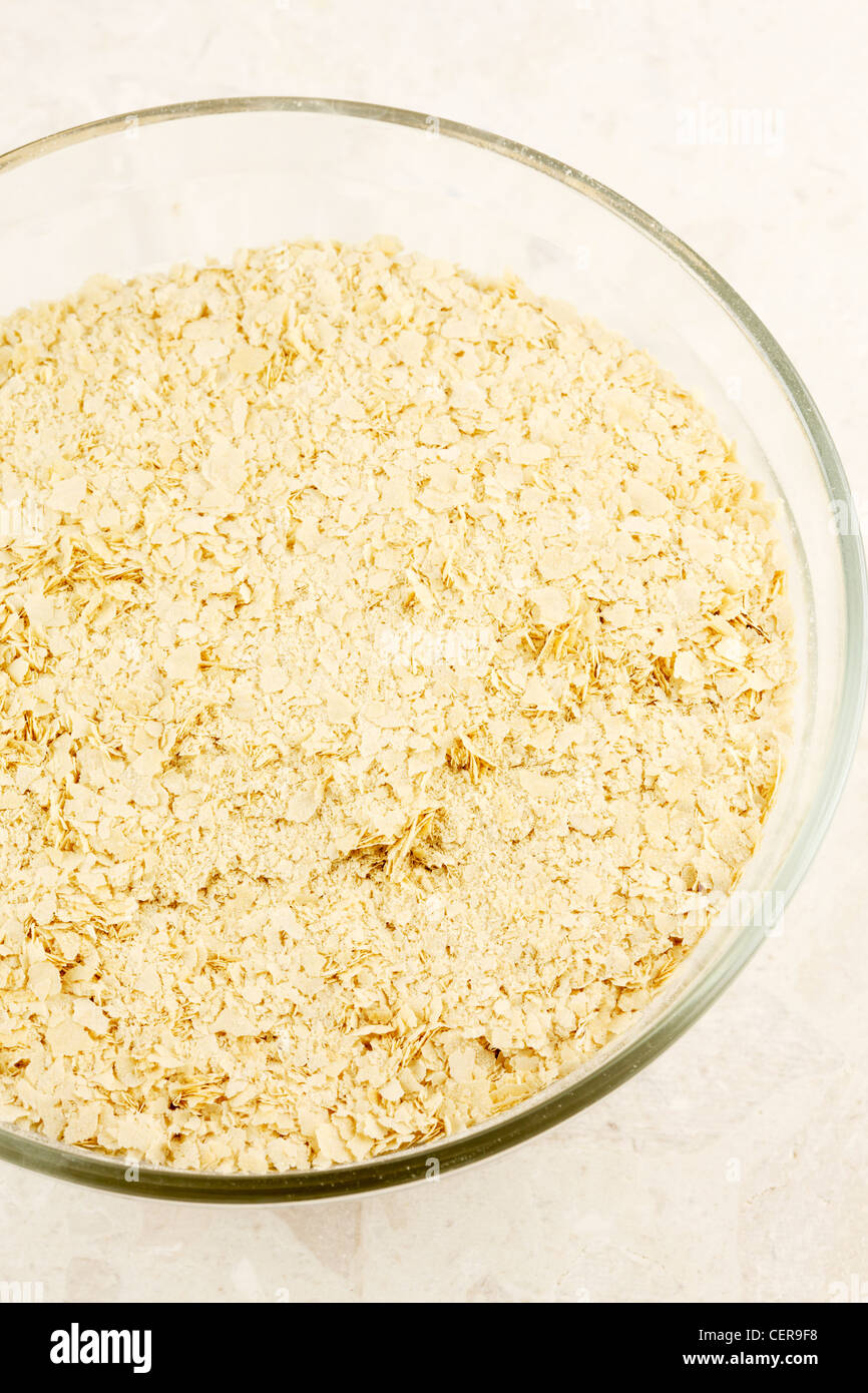 Nutritional Yeast flakes Stock Photo