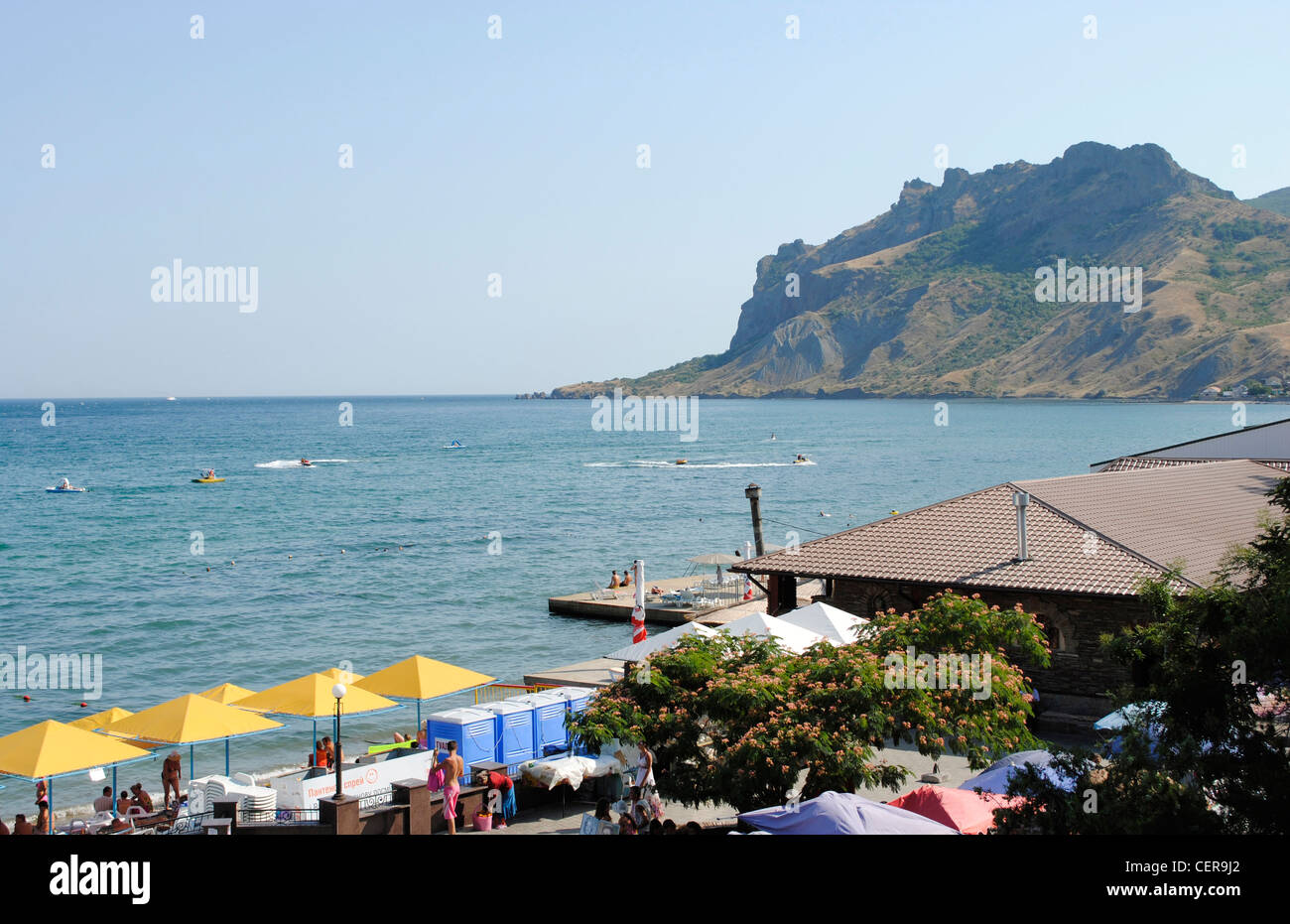 Ukraine. Autonomous Republic of Crimea. Koktebel. Beach. Stock Photo