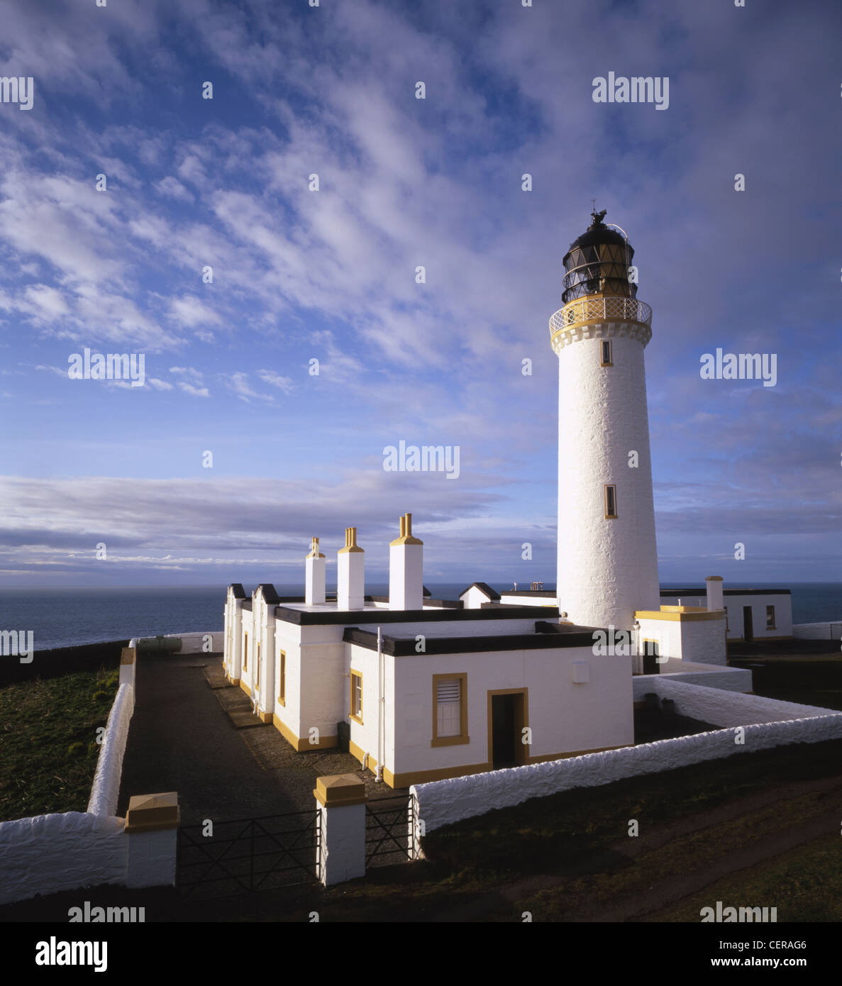 At the far South-West tip of Scotland lies the Mull of Galloway lighthouse. An RSPB reserve covers the tip of the peninsula. Stock Photo
