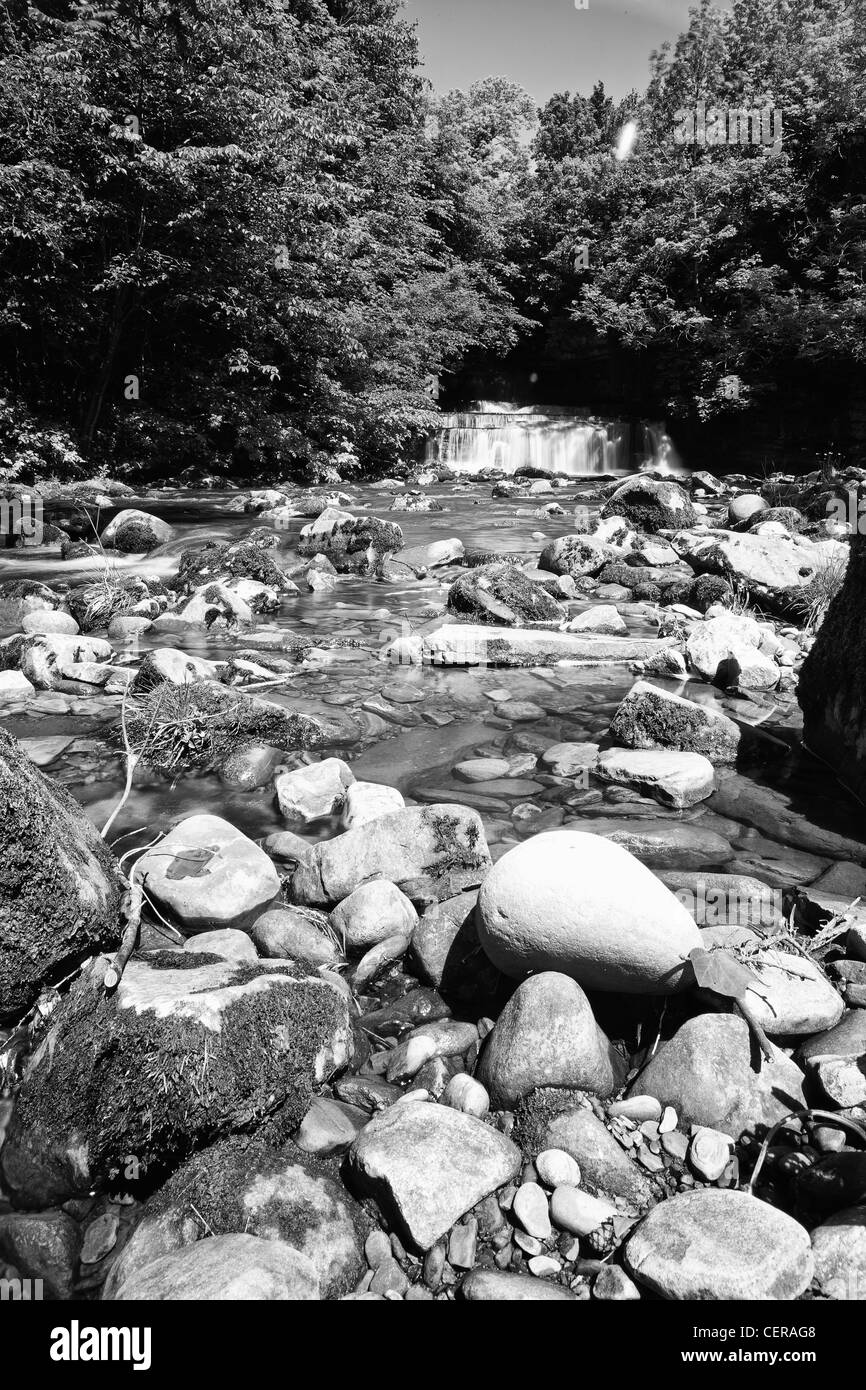 Cotter Force Waterfall, Wensleydale, Yorkshire Dales, UK Stock Photo