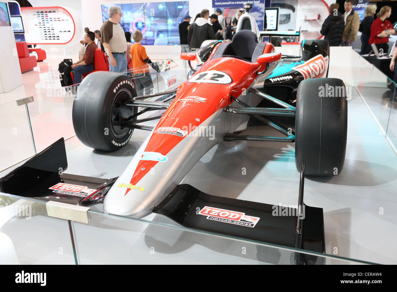 formula one f1 fast race racing sports car on display at a car show Stock Photo