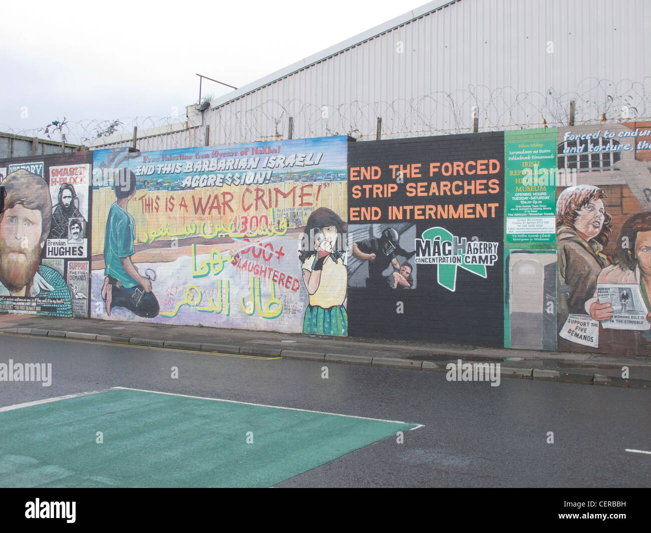 nationalist mural on the falls road in west belfast northern ireland Stock Photo