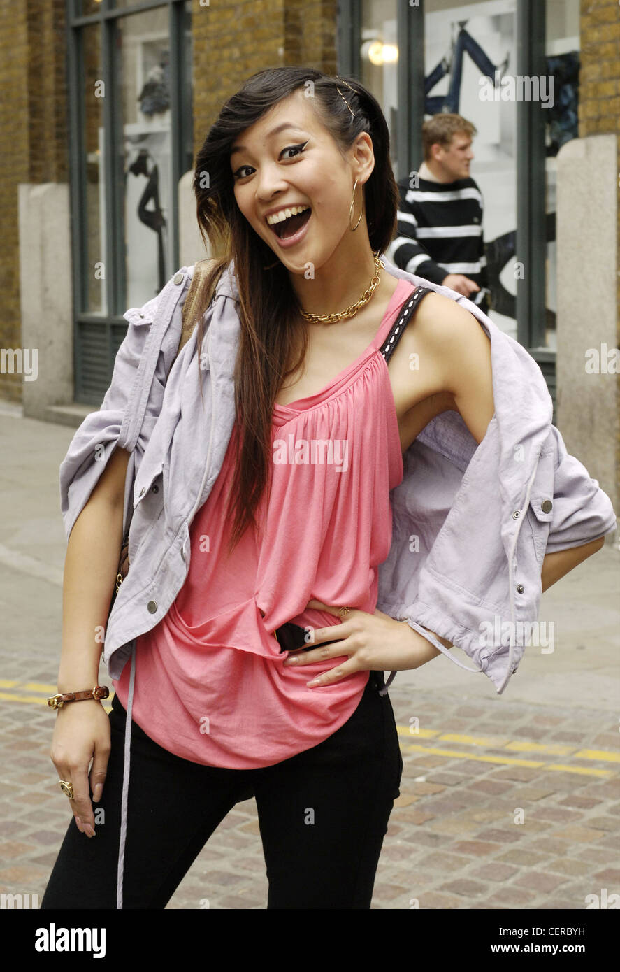 Street Fashion Female Very Long Straight Brunette Hair Flicked