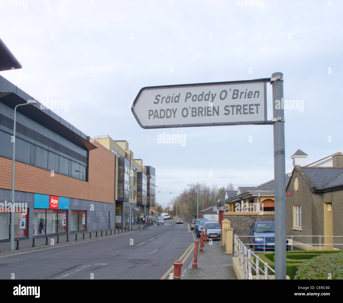 sign for paddy o'brien street in navan county meath ireland Stock Photo