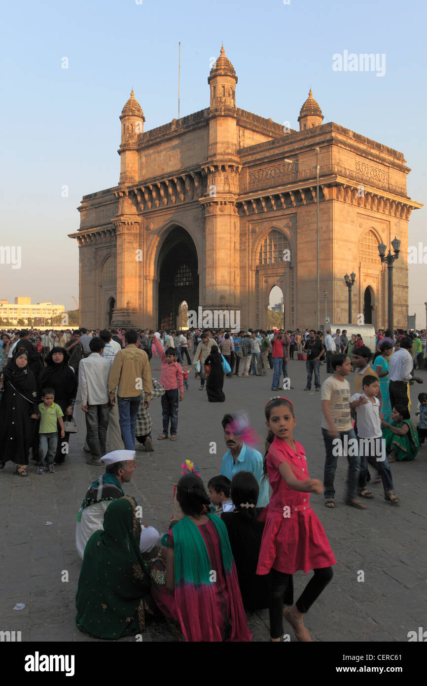 India, Maharashtra, Mumbai, Gateway of India, Stock Photo