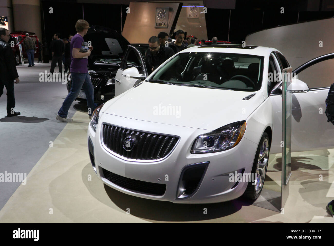 white luxury suv showroom consumers Stock Photo - Alamy