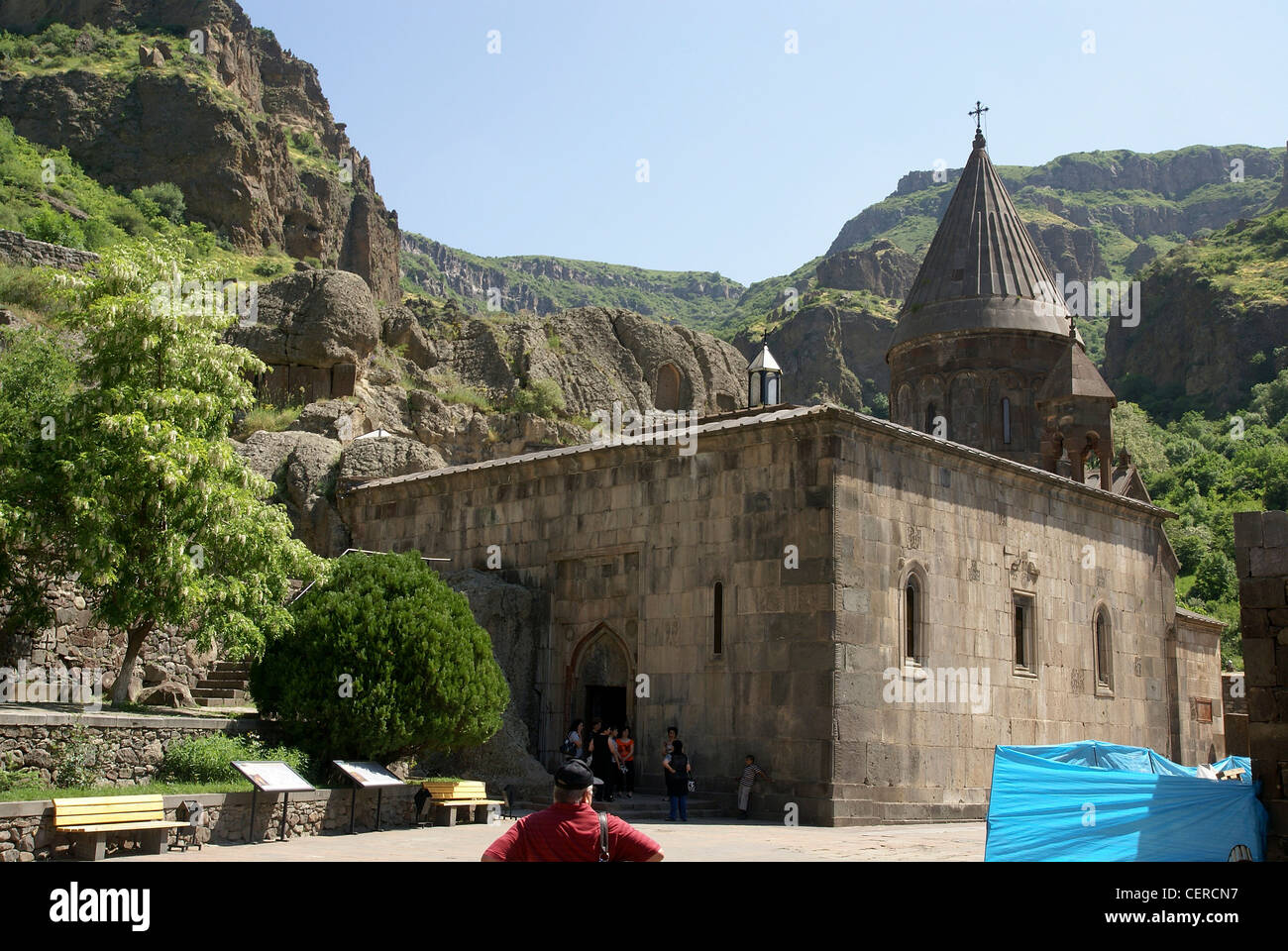 Armenia, Azat Valley, Monastery of Geghard, Stock Photo