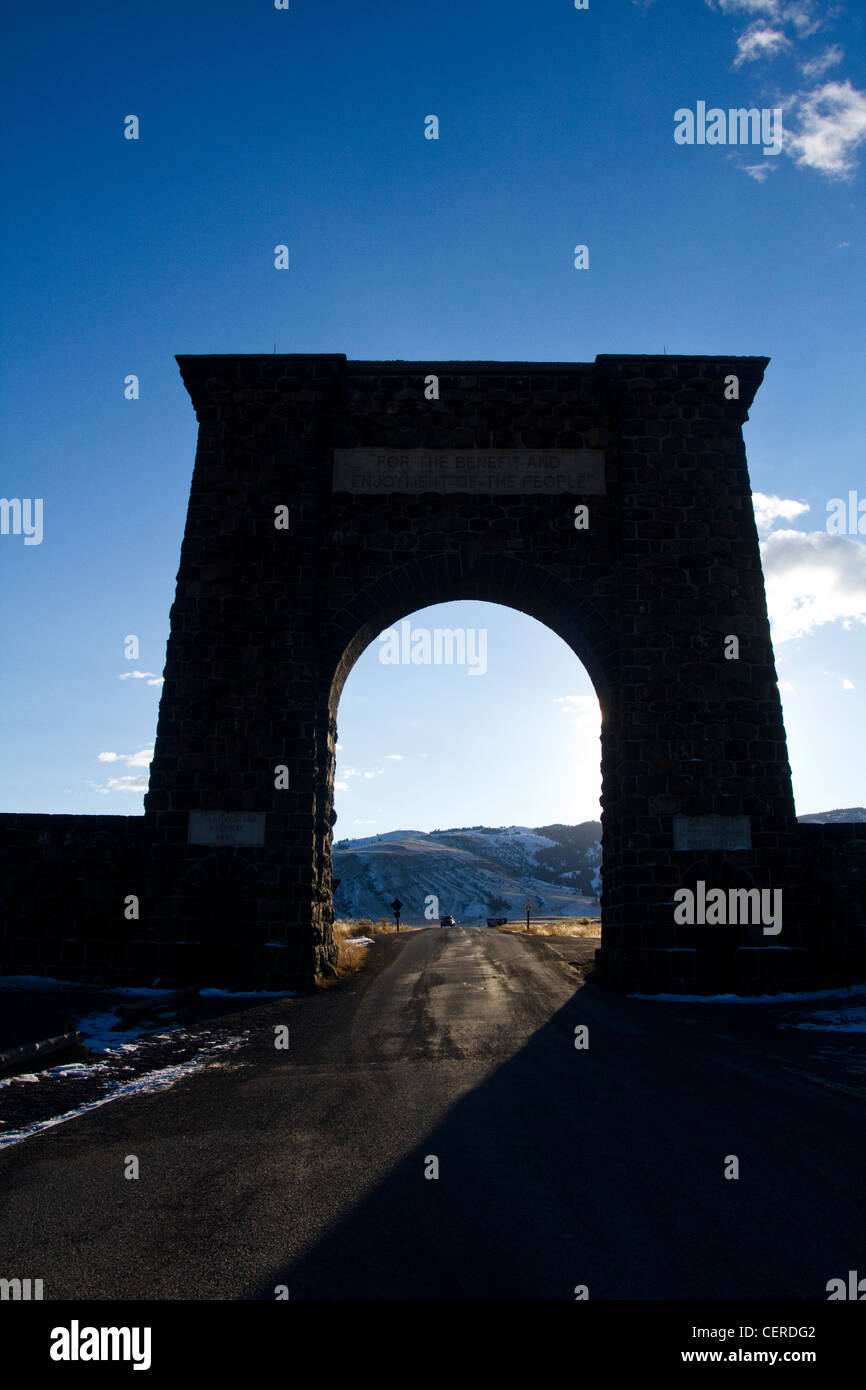 Roosevelt Arch North Entrance Yellowstone National Park Gardiner