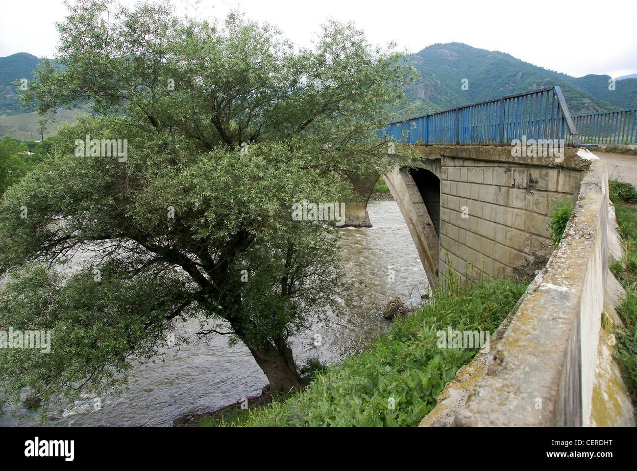 Georgia, The Kura (Mtkvari) river Stock Photo