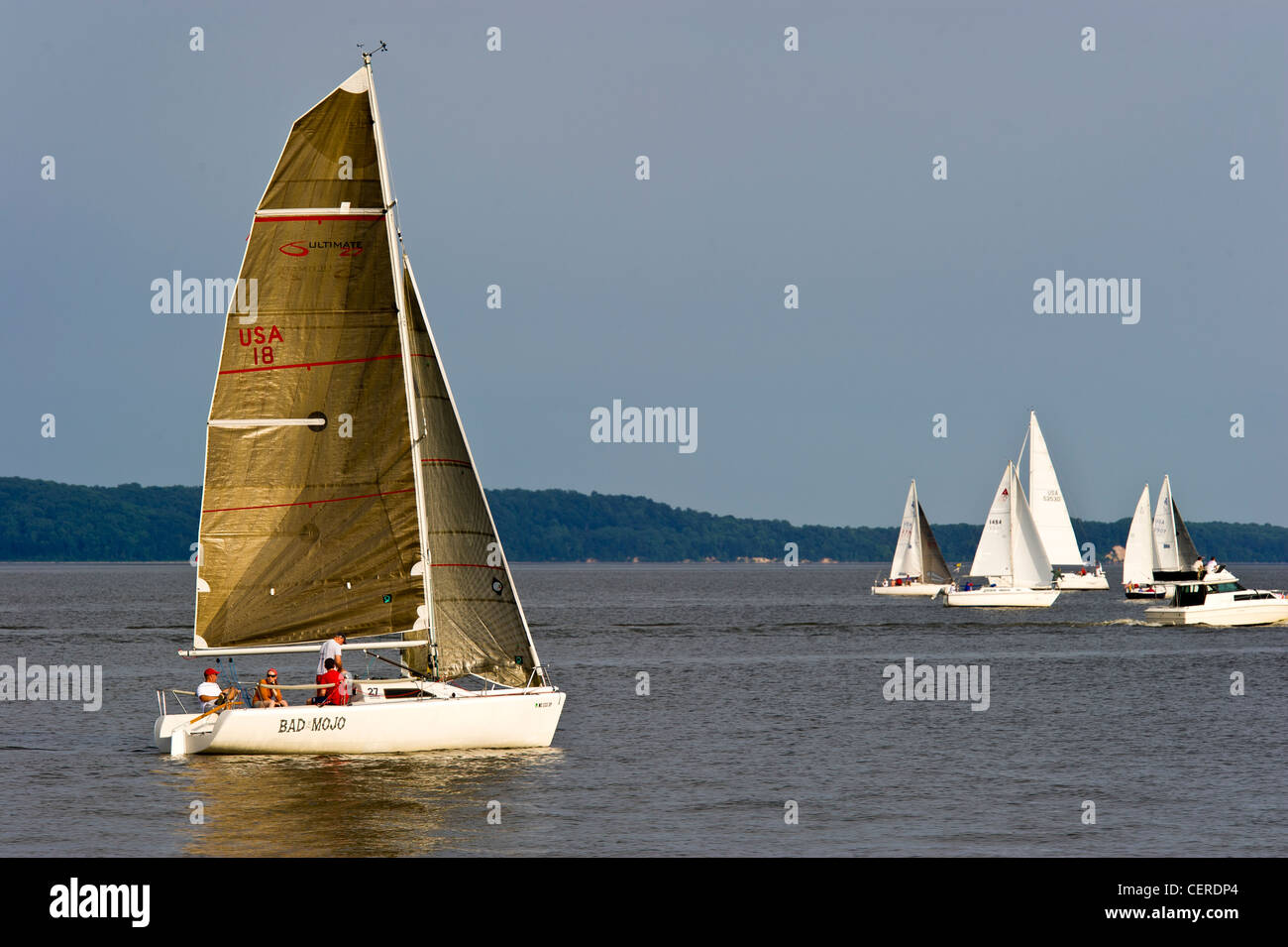 Sail boats on the water in Havre de Grace, MD Stock Photo Alamy