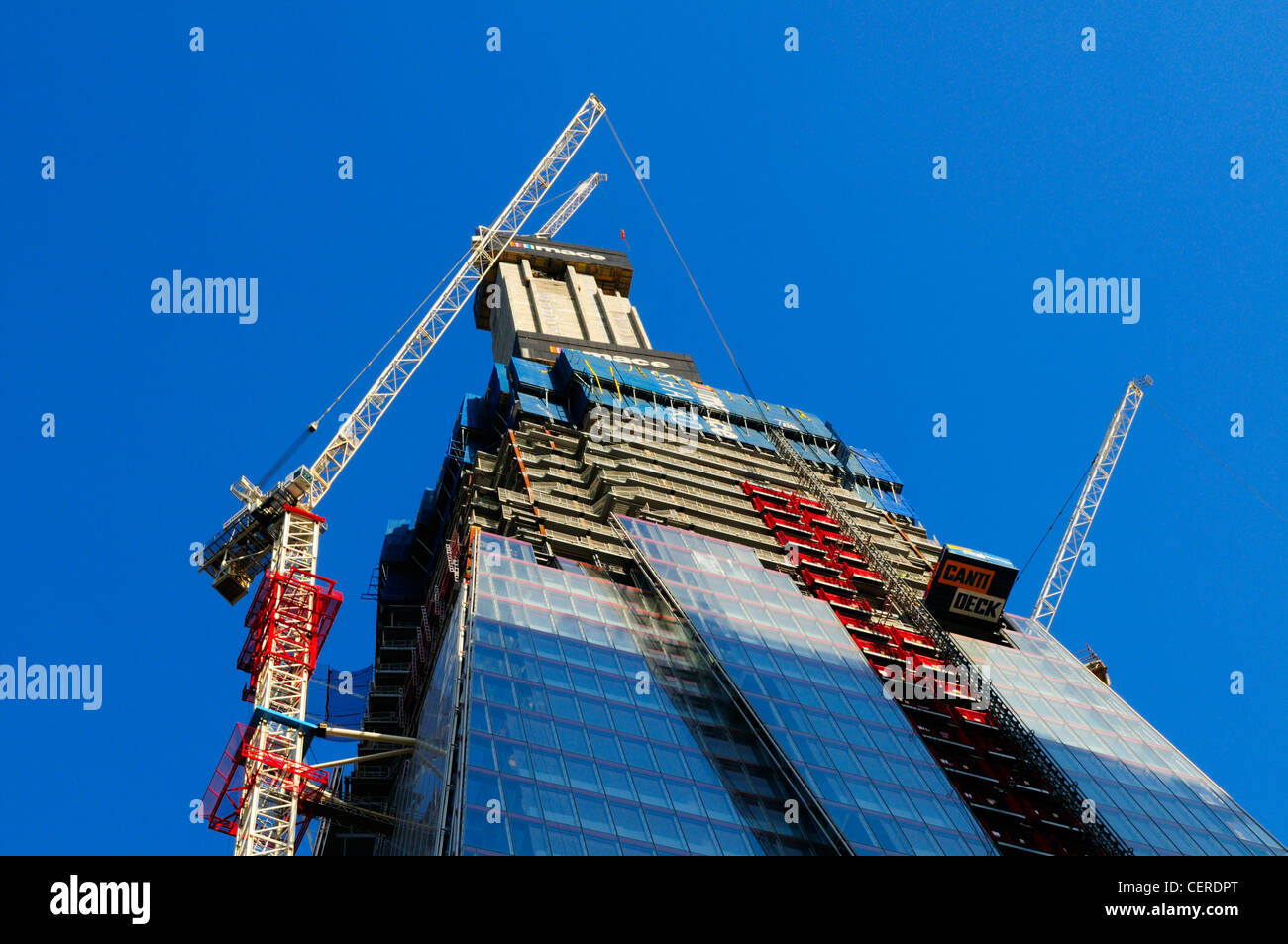 Construction on Shard London Bridge, also known as the Shard of Glass. The building is due for completion in 2012 and will be th Stock Photo