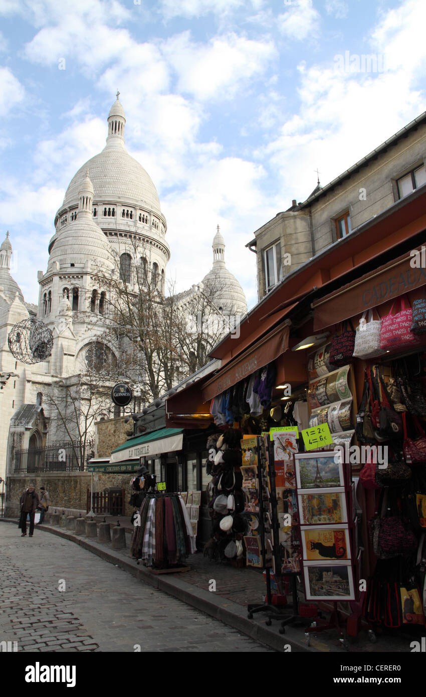 Souvenir Shop near the Basilica SacreCoeur, Montmartre, Paris, France