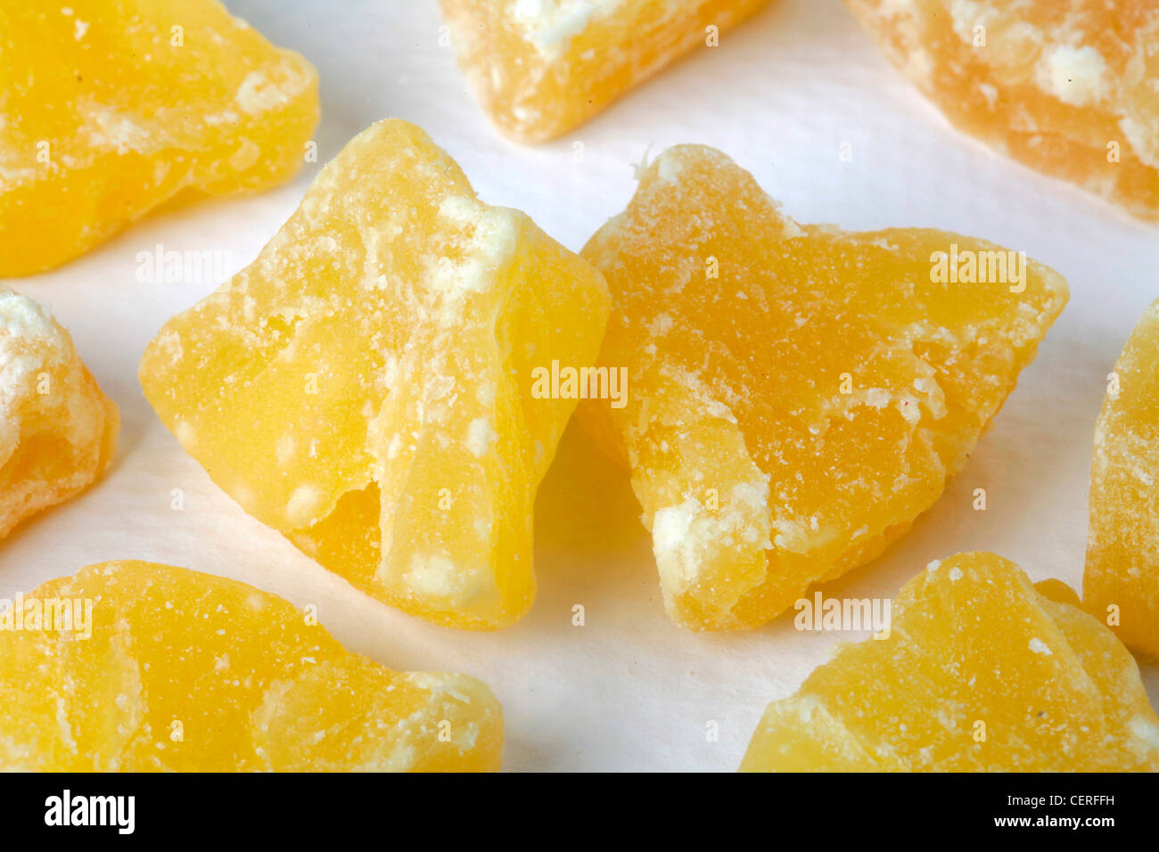 DRIED PINEAPPLE PIECES Stock Photo