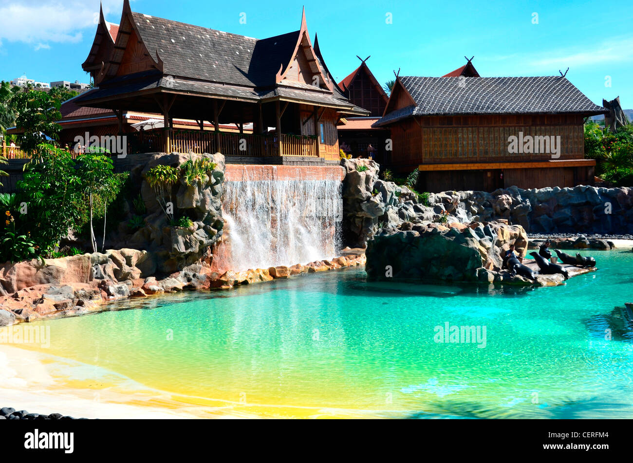 Siam Park, Water Kingdom Theme Park, Costa Adeje, Tenerife, Canary Islands, Spain Stock Photo