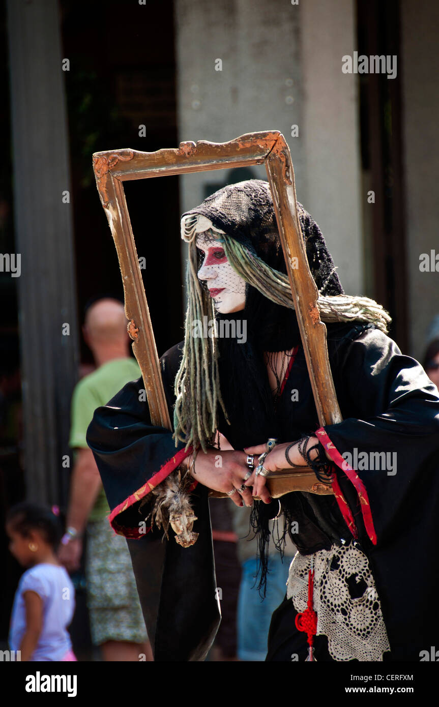 Street artist in Jackson Square in New Orleans French Quarter, Louisiana USA Stock Photo