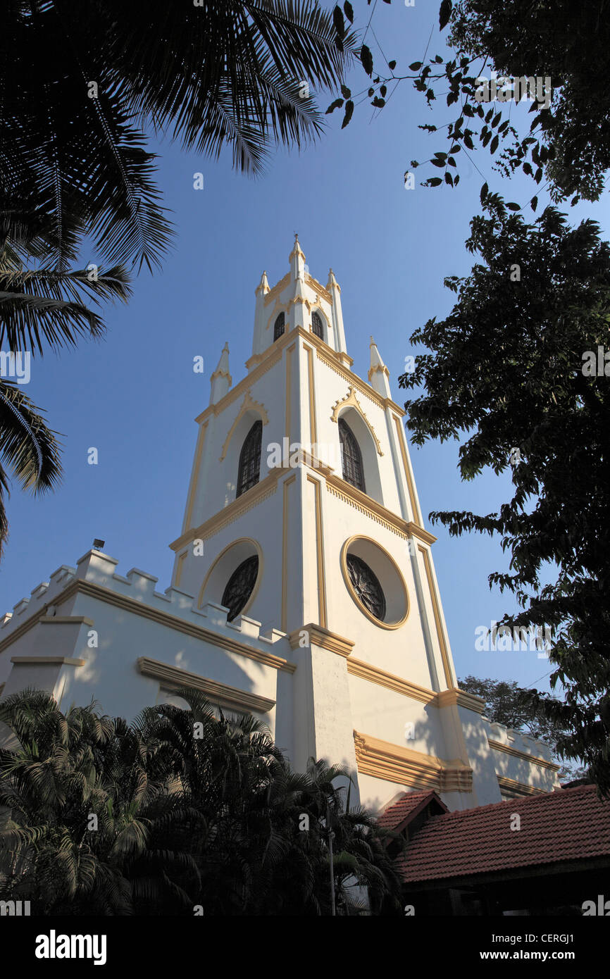 India, Maharashtra, Mumbai, St Thomas' Anglican Cathedral, Stock Photo
