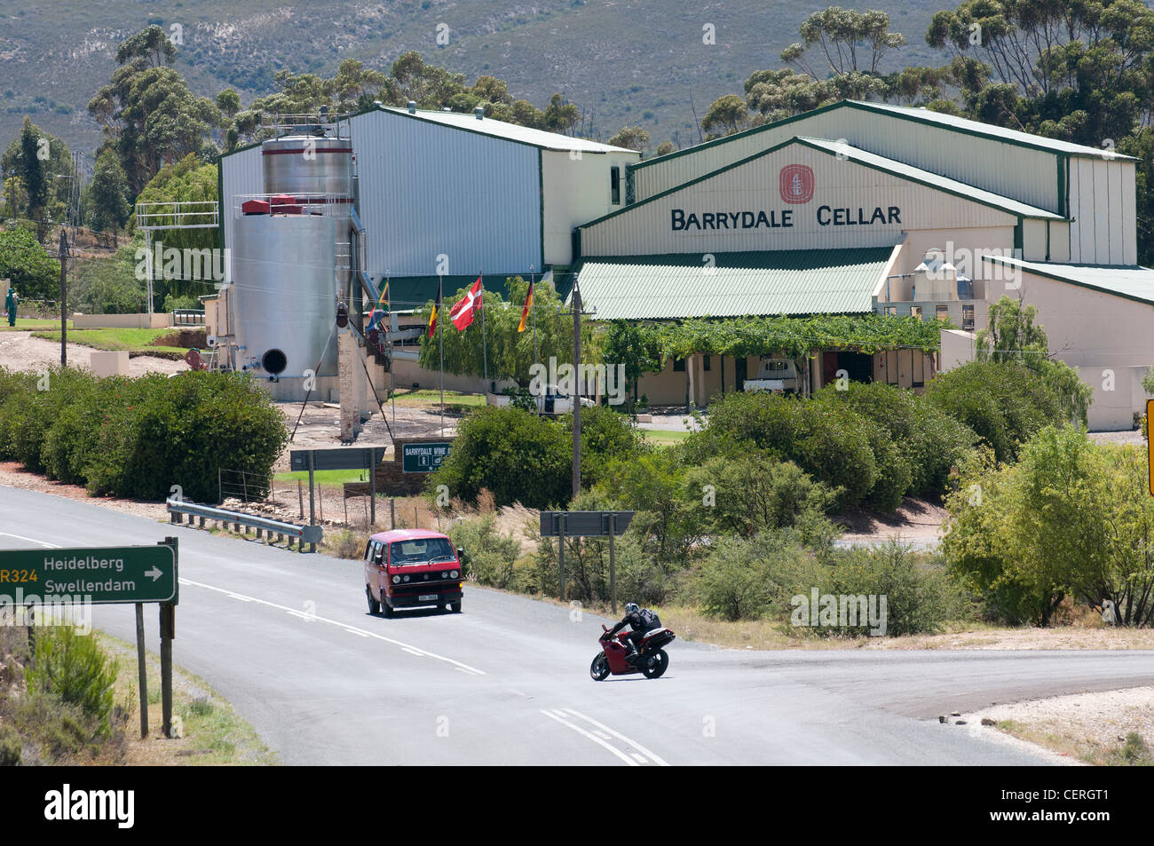 Barrydale winery cellar south africa hires stock photography and