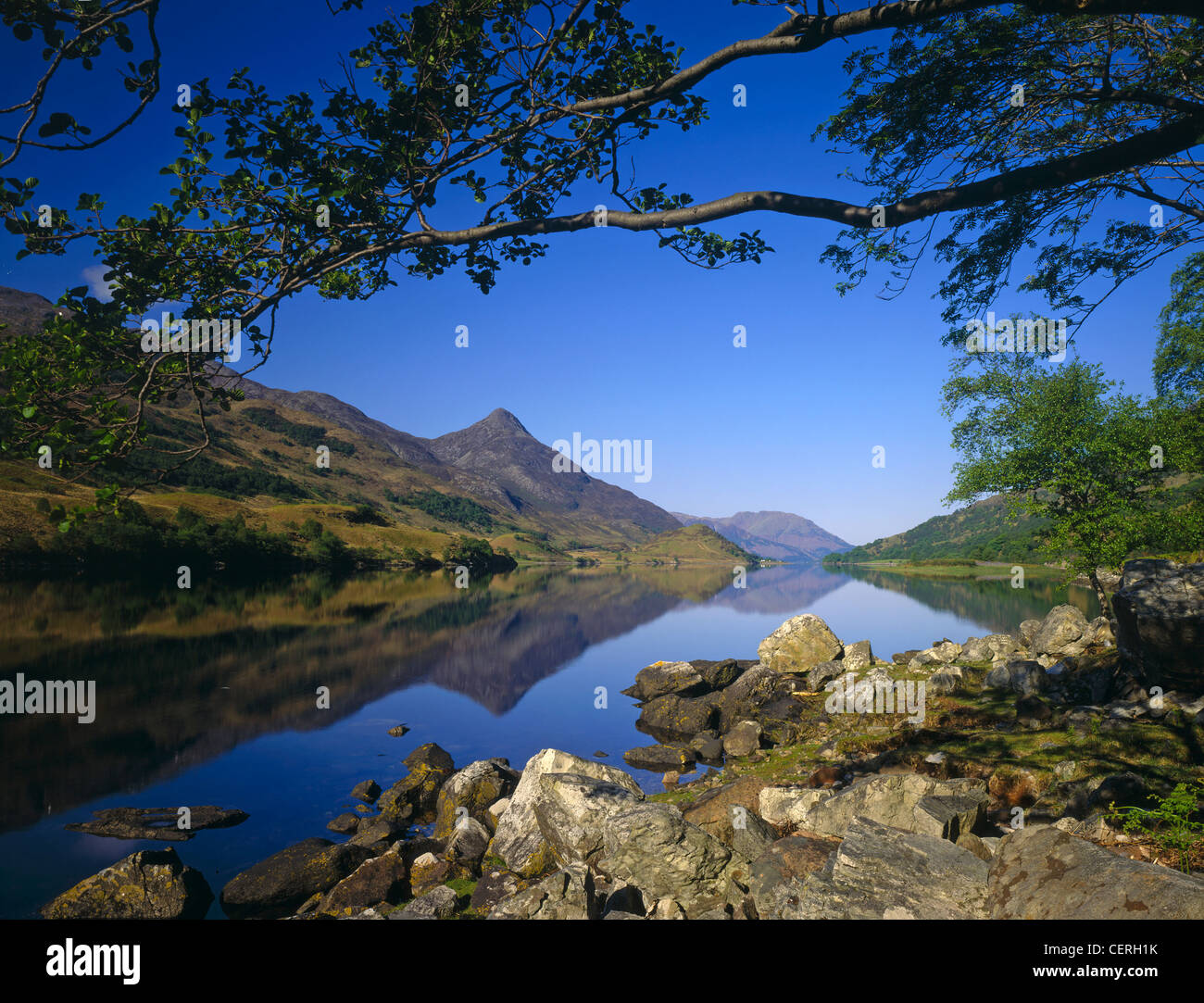 The Pap of Glencoe reflected in Loch Leven Stock Photo - Alamy