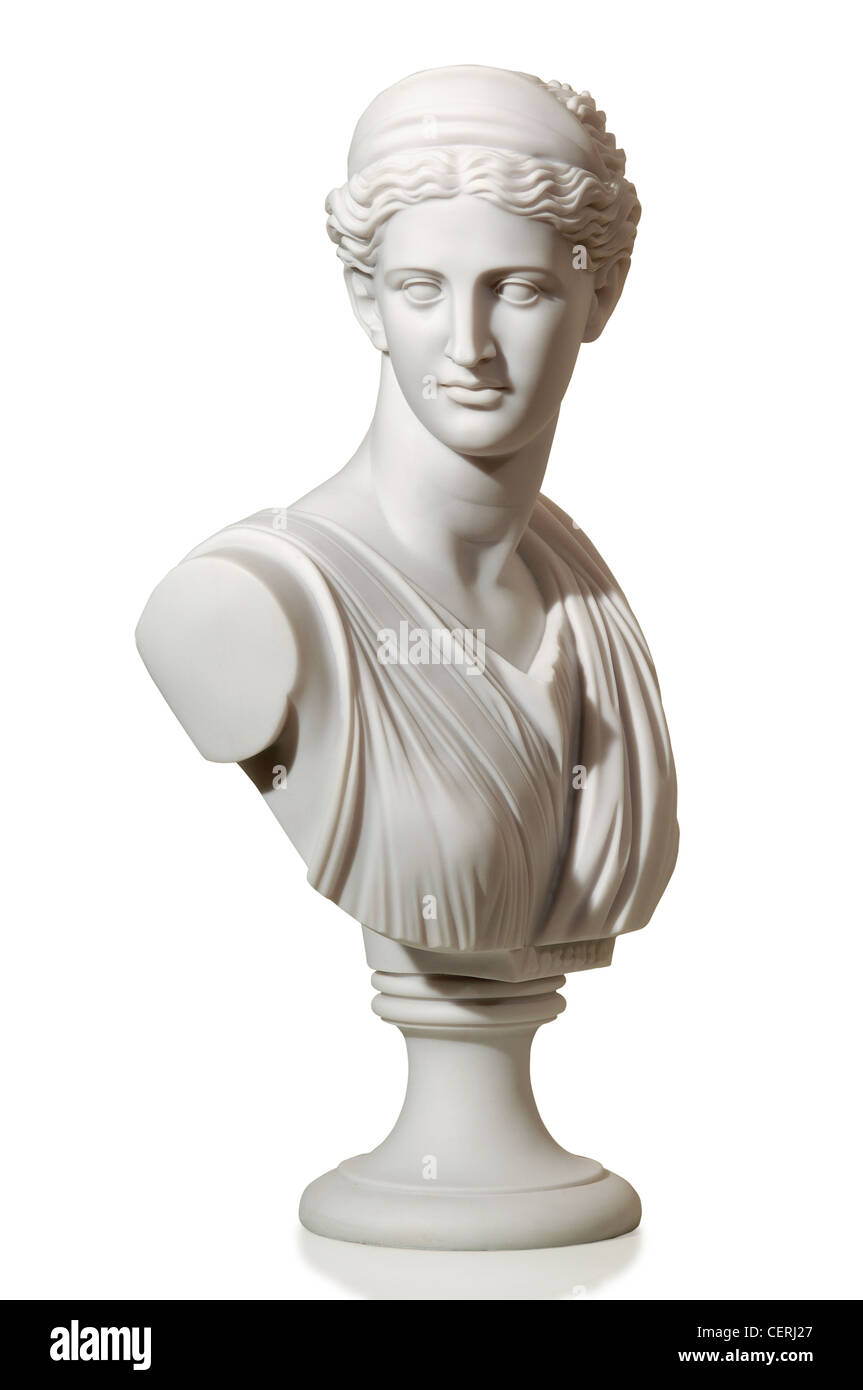 marble statue of a man on an isolated background Stock Photo Alamy