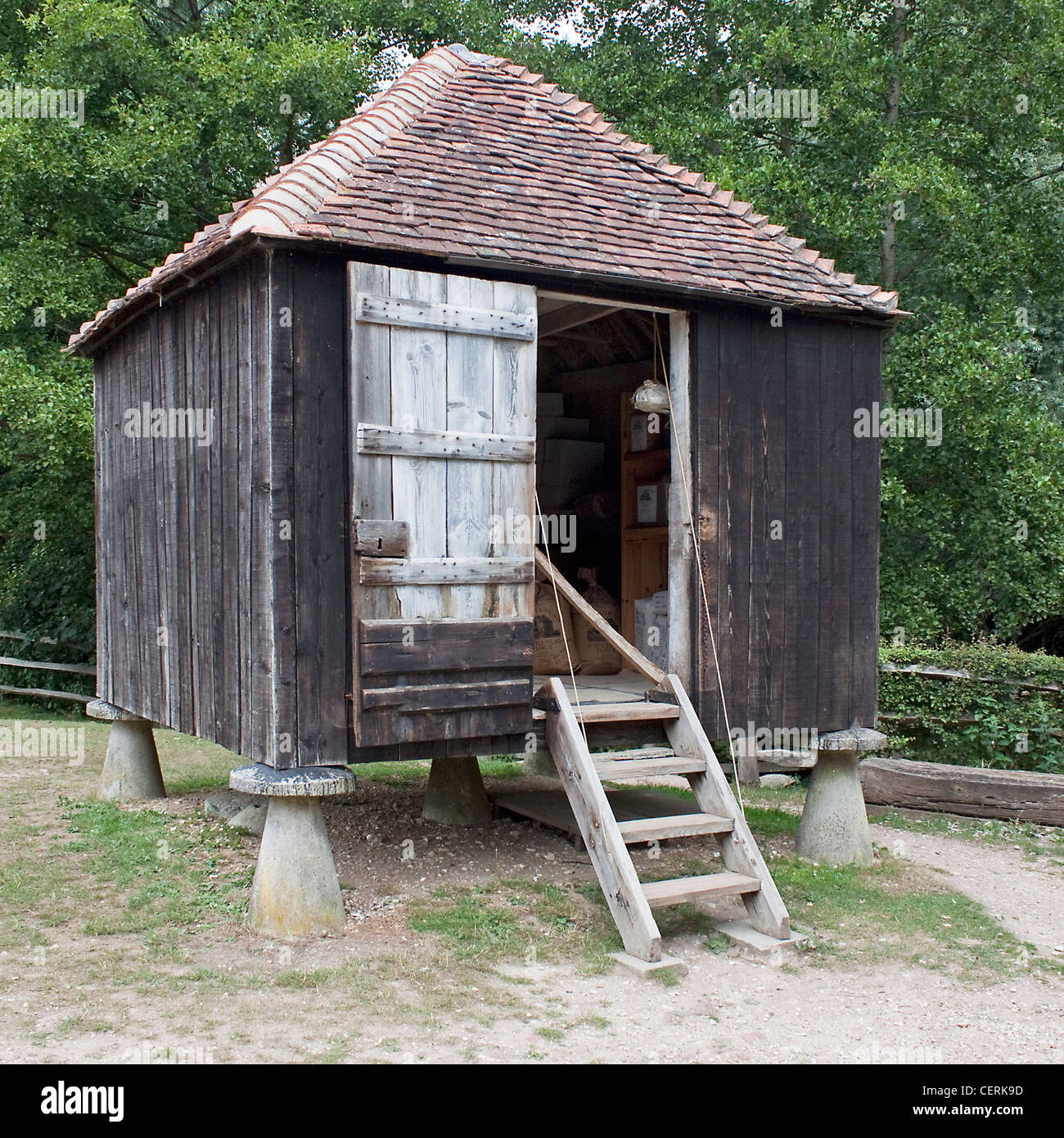 Grain Store or Barn at the Down and Wealden Museum Singleton Chichester Stock Photo