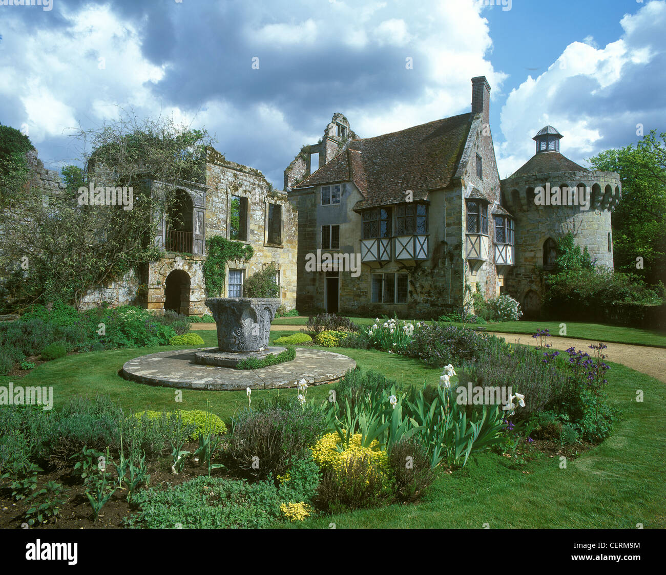 A view to Scotney Castle. Stock Photo
