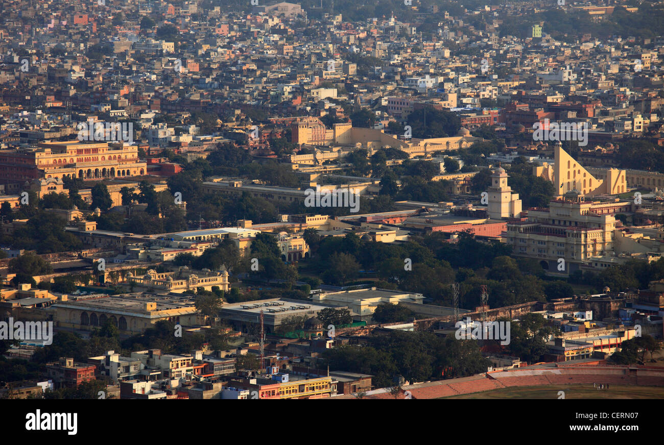 Satellite View Of Jaipur India, Rajasthan, Jaipur, Aerial General View, Panorama Stock Photo - Alamy