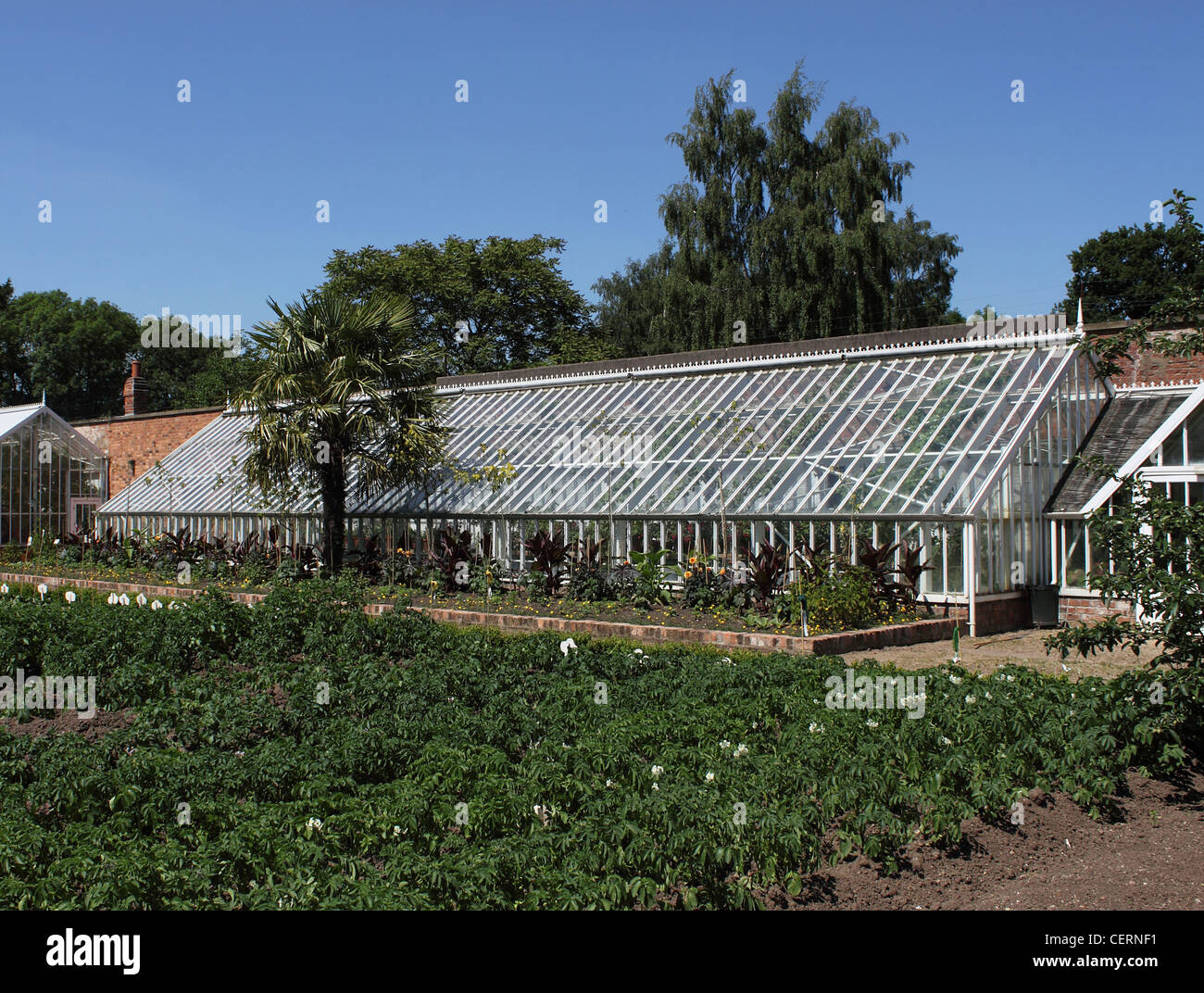 Walled Kitchen Garden Normanby Hall Lincolnshire Stock Photo