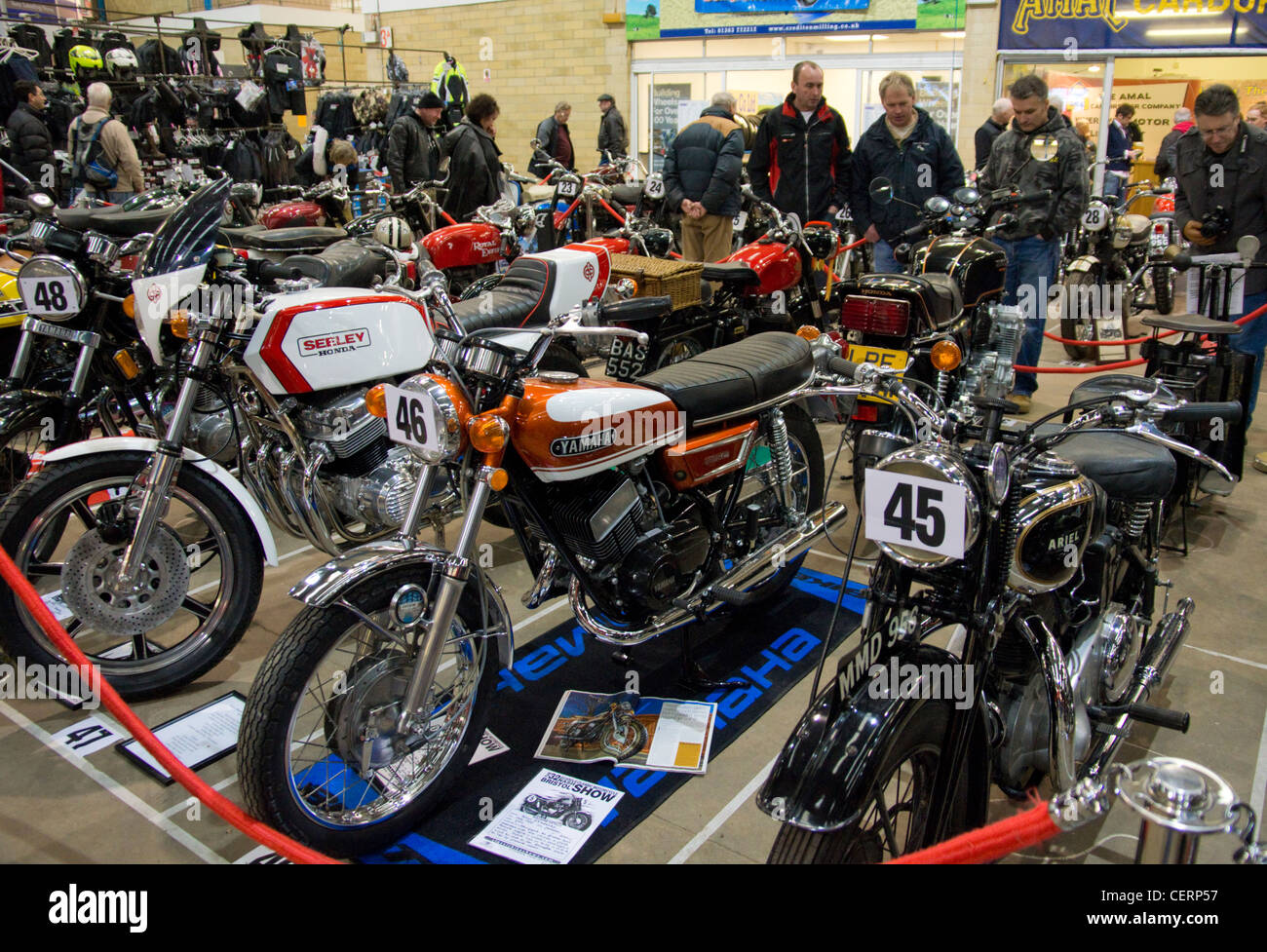 Exhibits at the Classic bike show Stock Photo Alamy