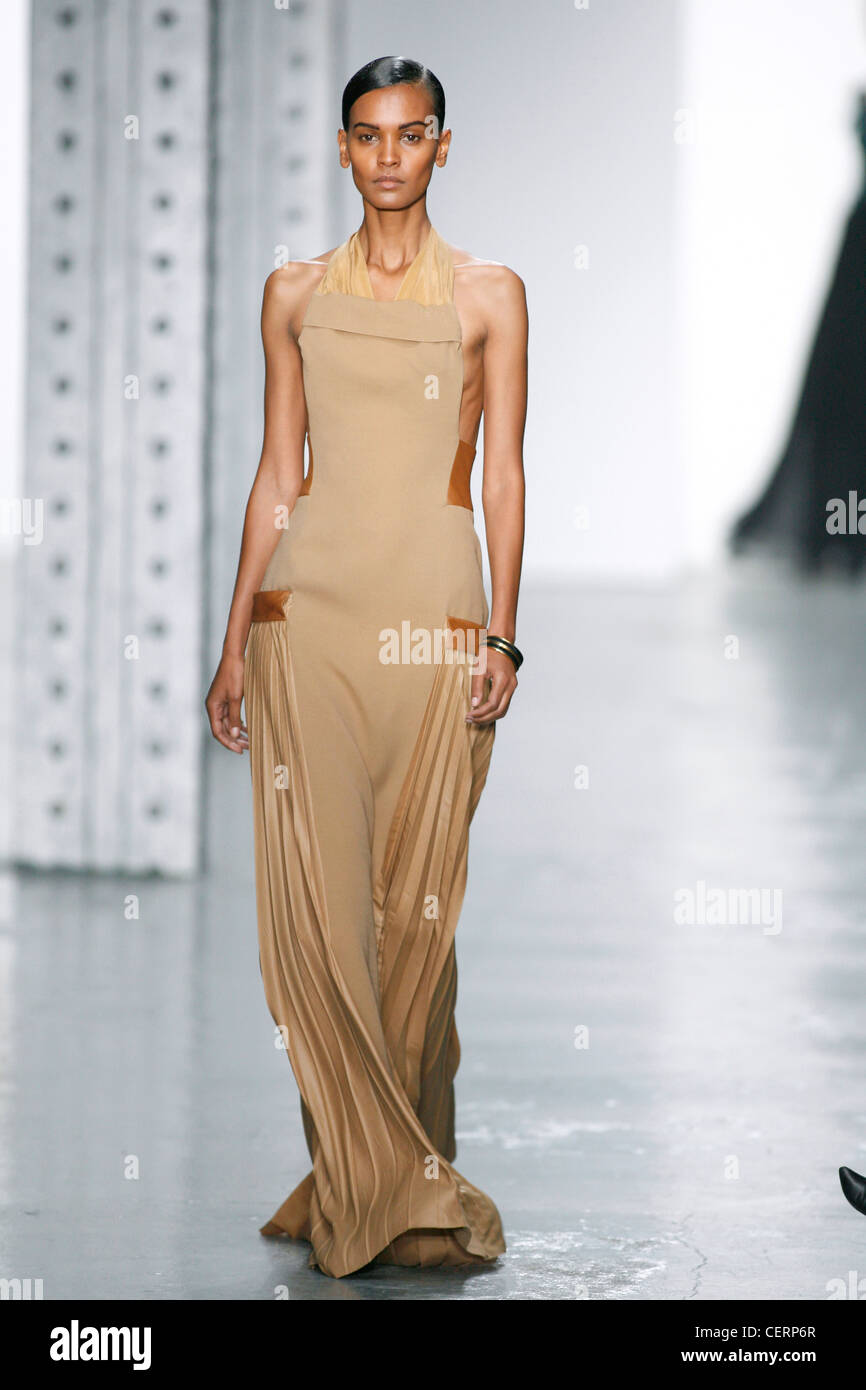 Halter neck maxi dress hi-res stock photography and images