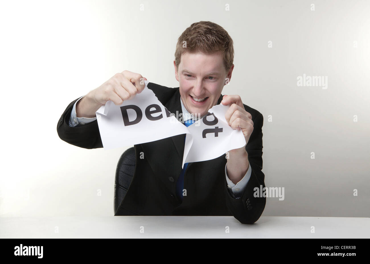 Man Ripping Up Paper High Resolution Stock Photography and Images - Alamy