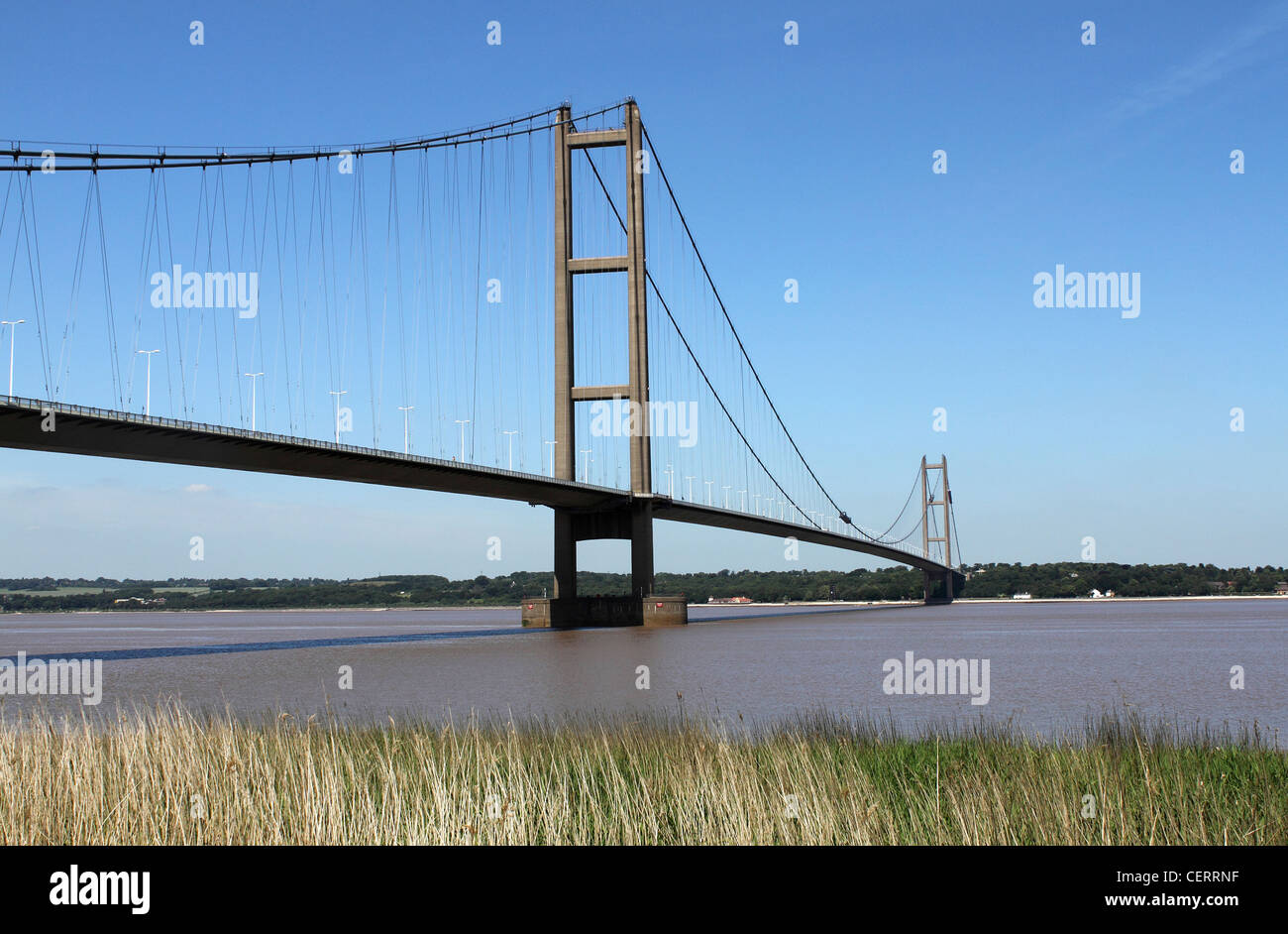 The Humber Suspension Bridge over  River Humber Stock Photo