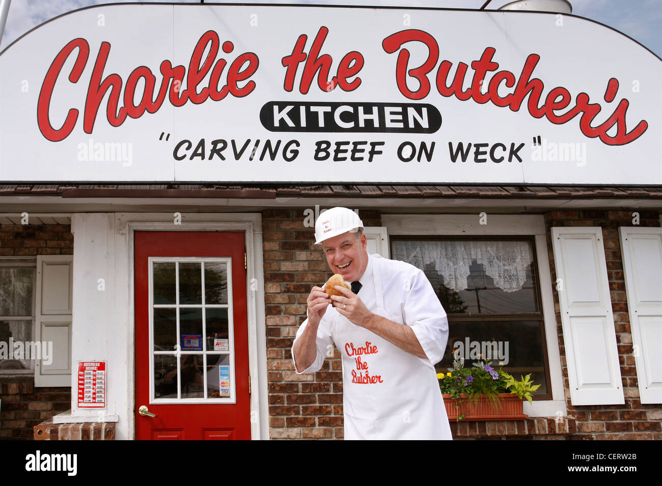 Charlie the Butchers Kitchen roast beef Buffalo New York Stock Photo