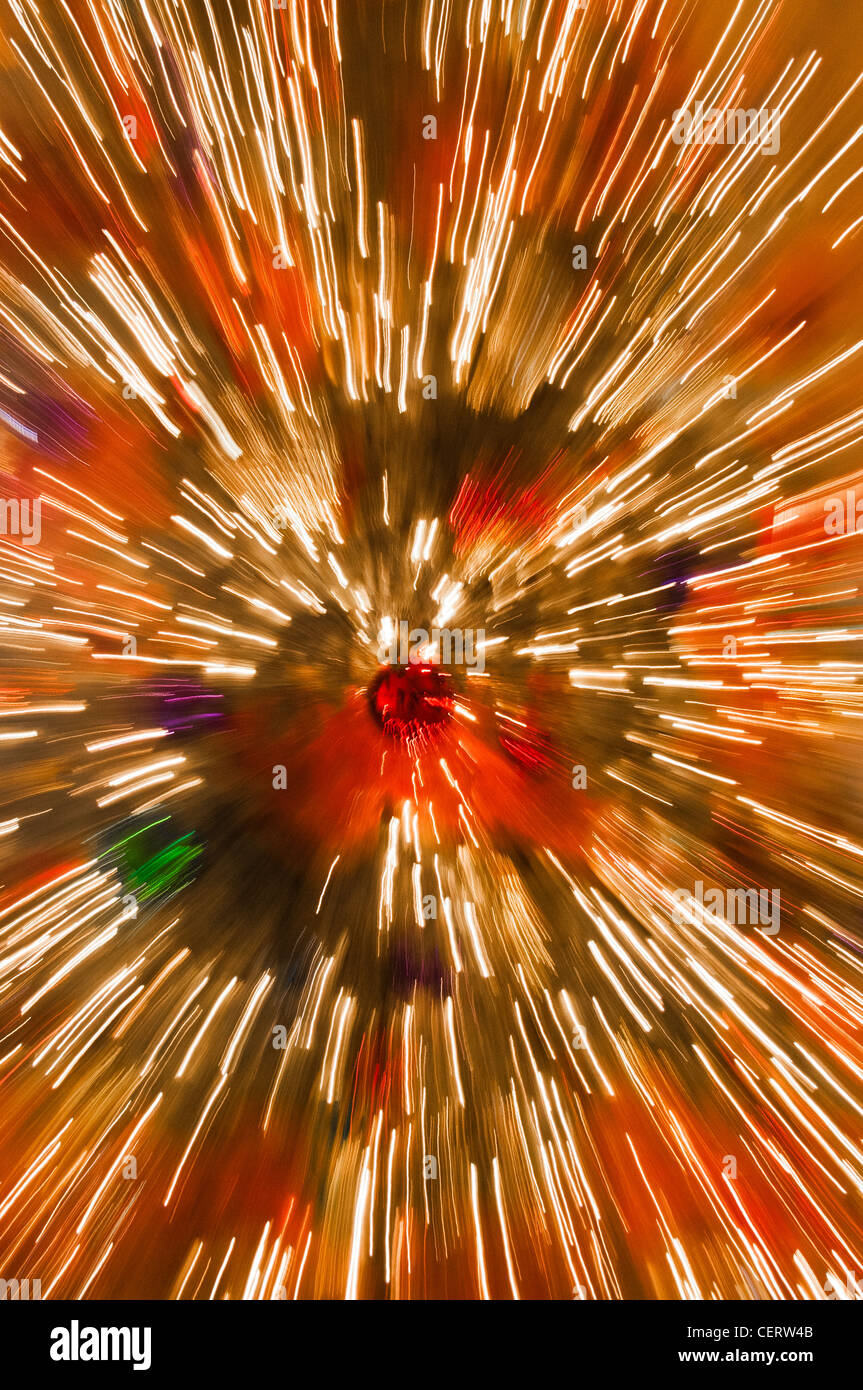 blurred lights abstract Christmas Stock Photo