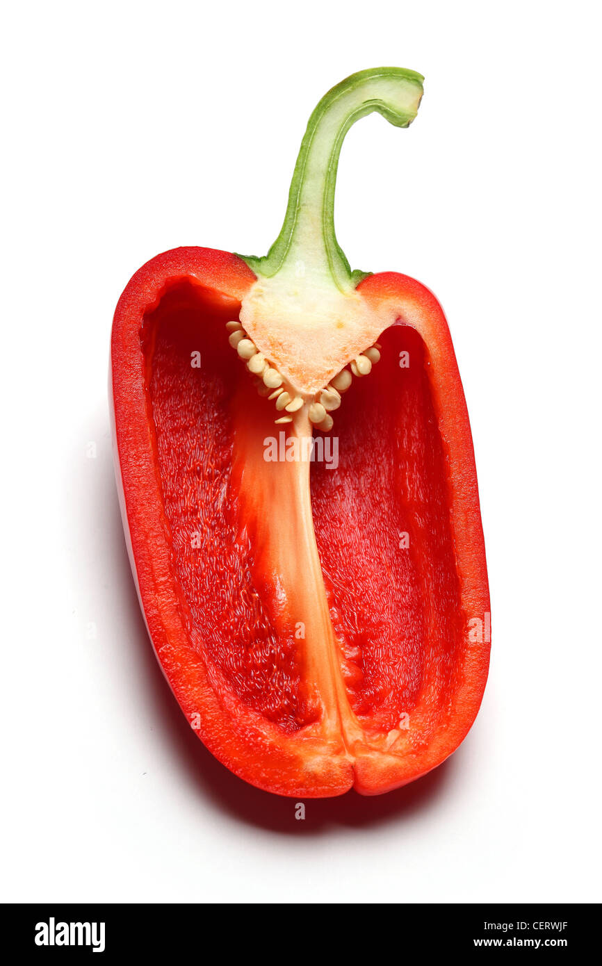 Red pepper half cut out hires stock photography and images Alamy