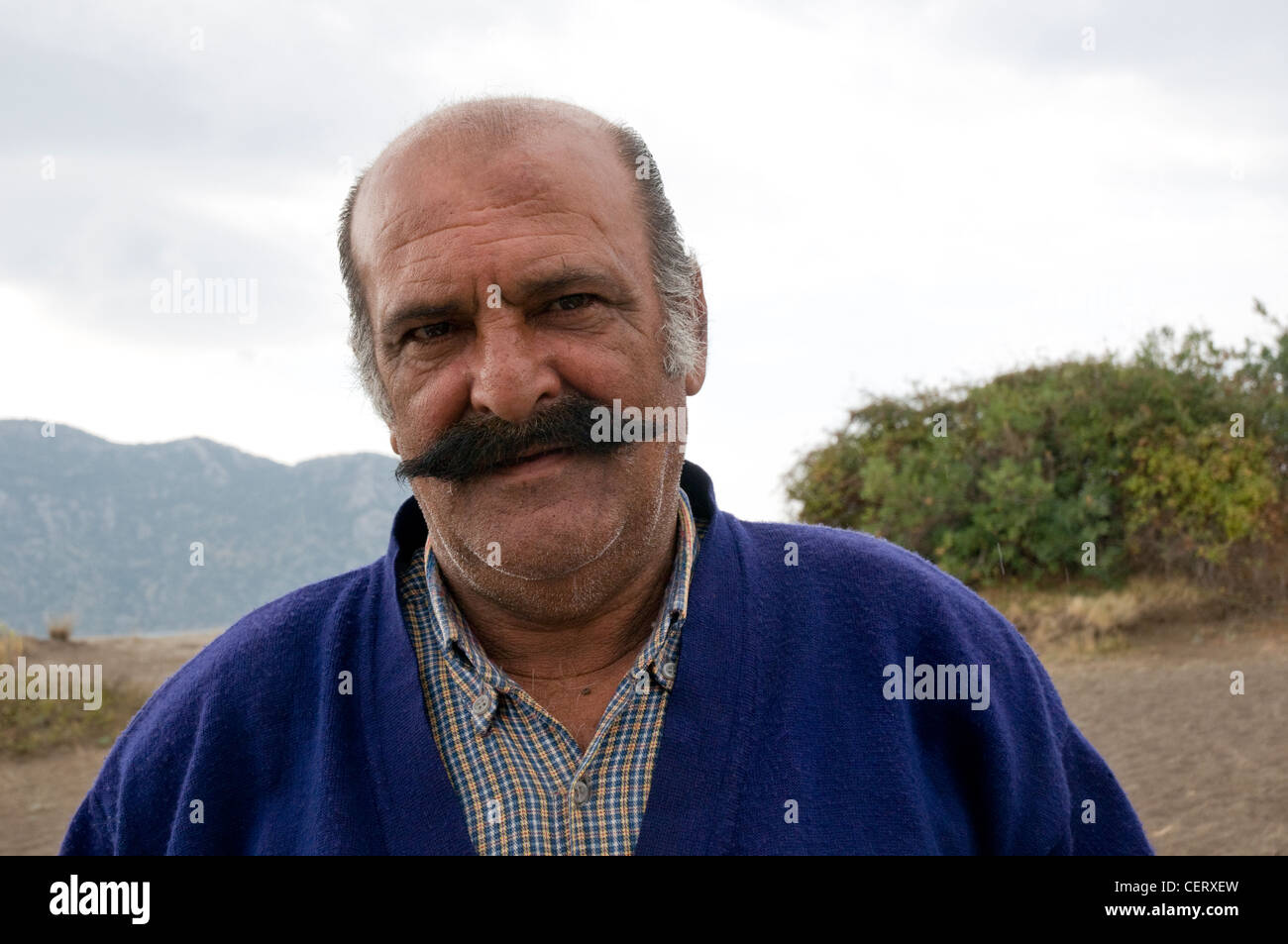 Portrait of a turkish man, Dalyan, Turkey Stock Photo