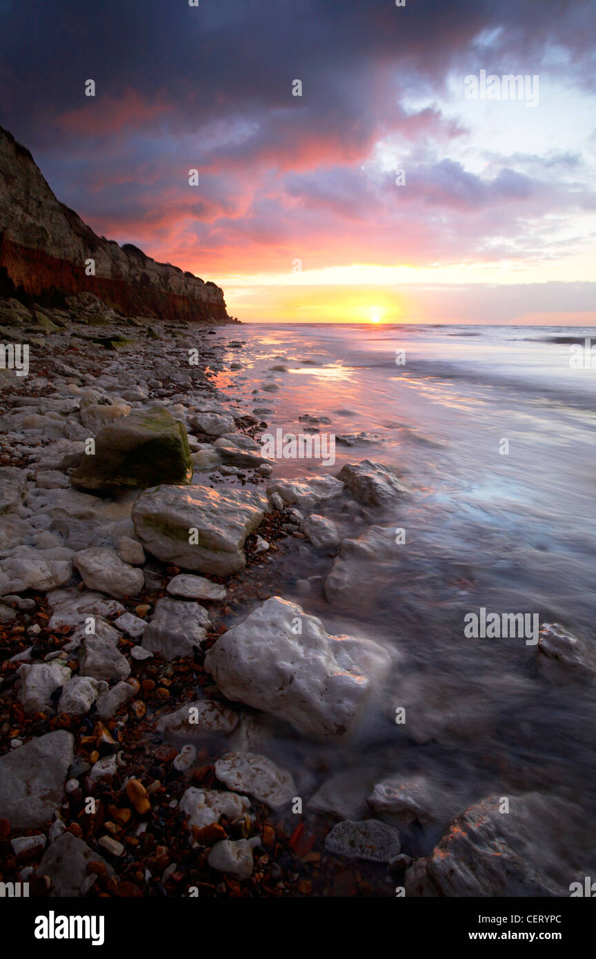Old Hunstanton at sunset on the North Norfolk Coast Stock Photo Alamy