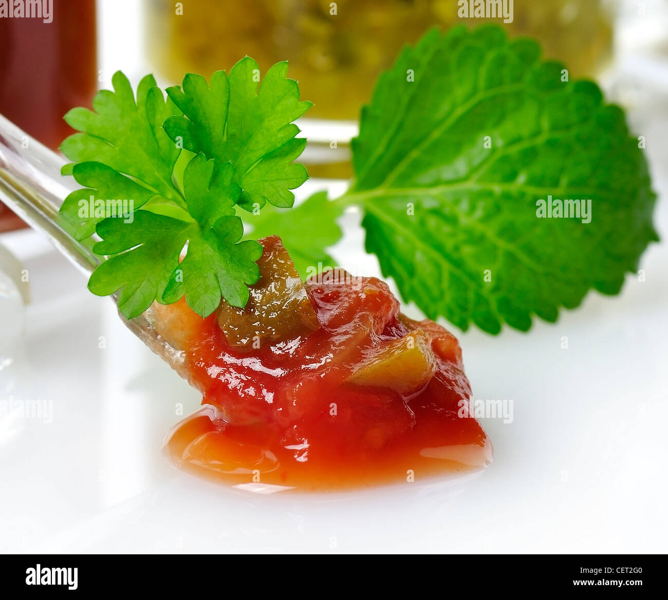 Salsa And Dips Variety , Close Up Stock Photo Alamy