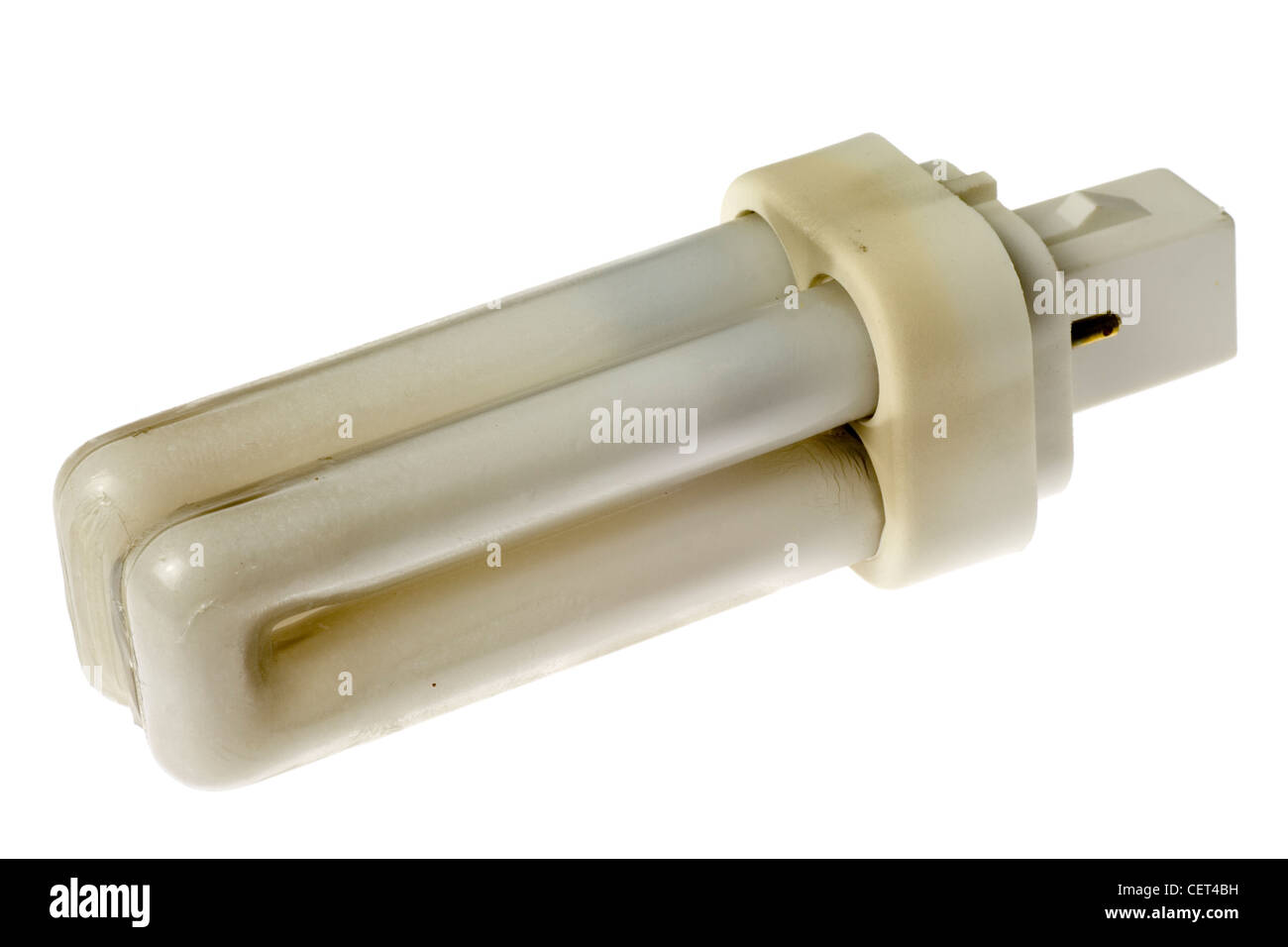 Faulty lightbulb isolated on white background Stock Photo