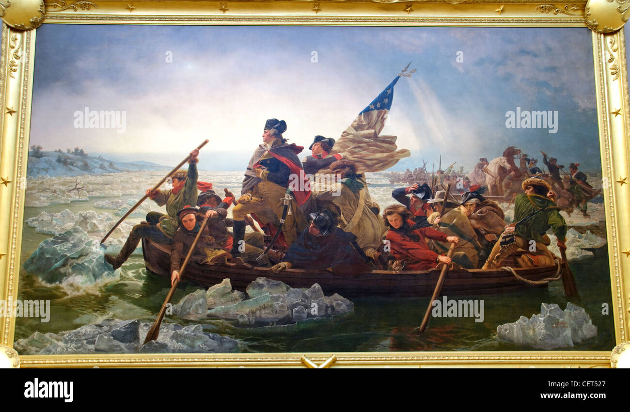 Washington Crossing the Delaware, 1851, by Emanuel Leutze, American Stock Photo